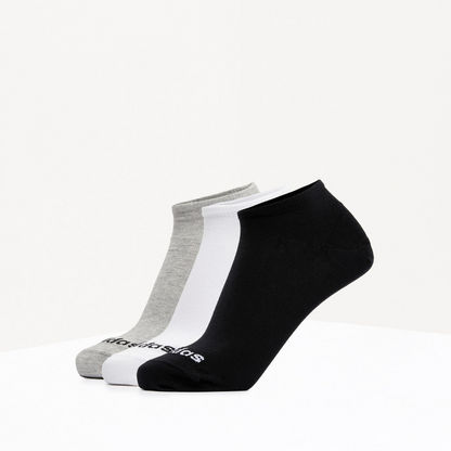 Adidas Solid Ankle Length Sports Socks - Set of 3-Women%27s Socks-image-0