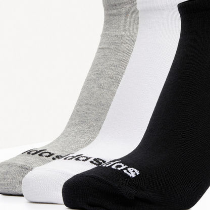 Adidas Solid Ankle Length Sports Socks - Set of 3-Women%27s Socks-image-1