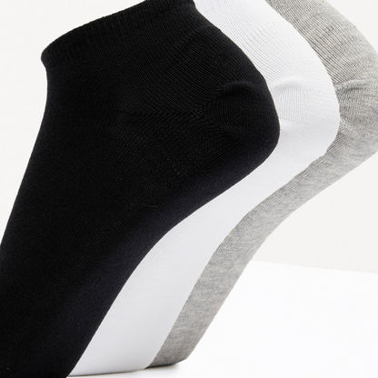 Adidas Solid Ankle Length Sports Socks - Set of 3-Women%27s Socks-image-3