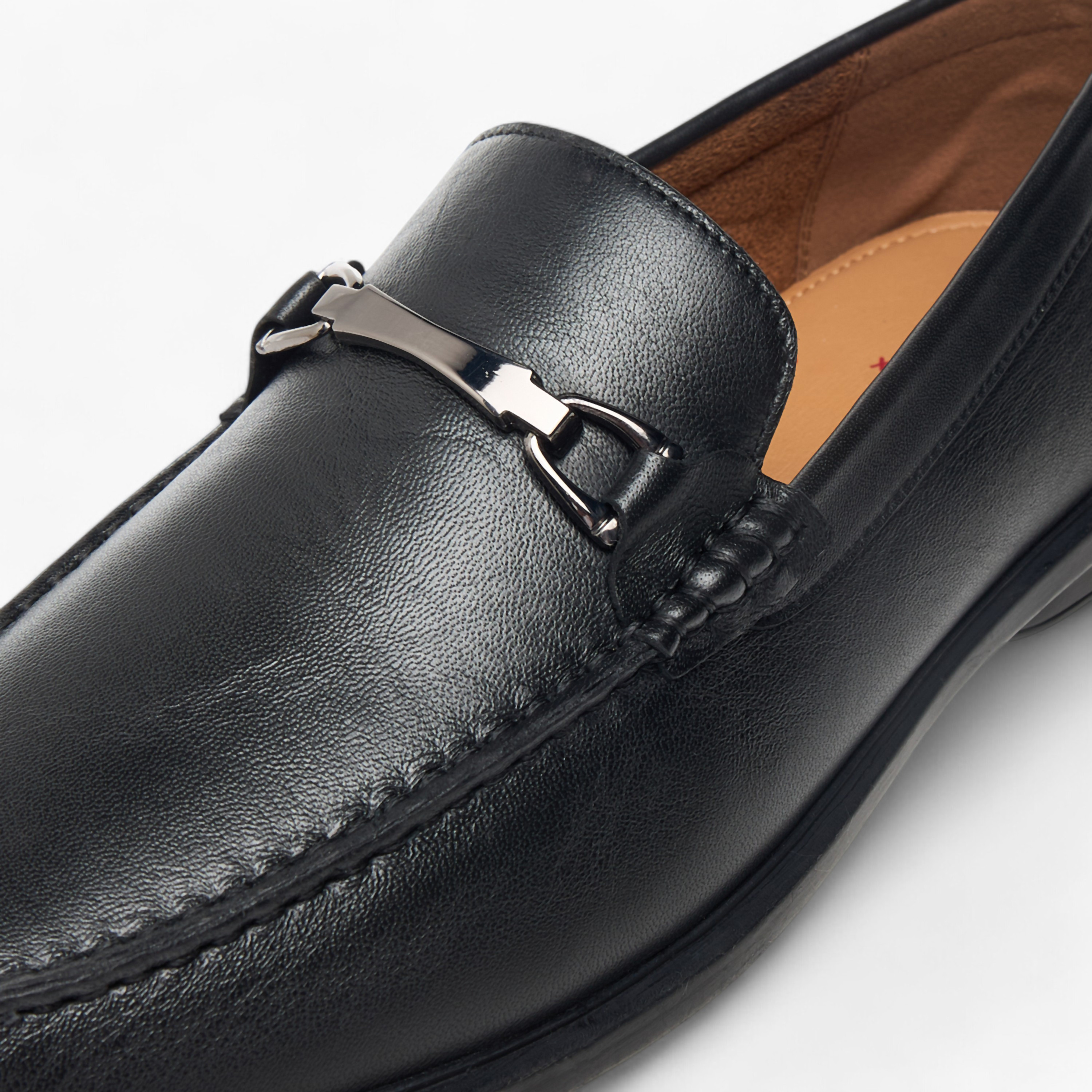 LBL by Shoexpress Solid Slip-On Loafers with Metal Accent-men-shoes-formalshoes-image-4