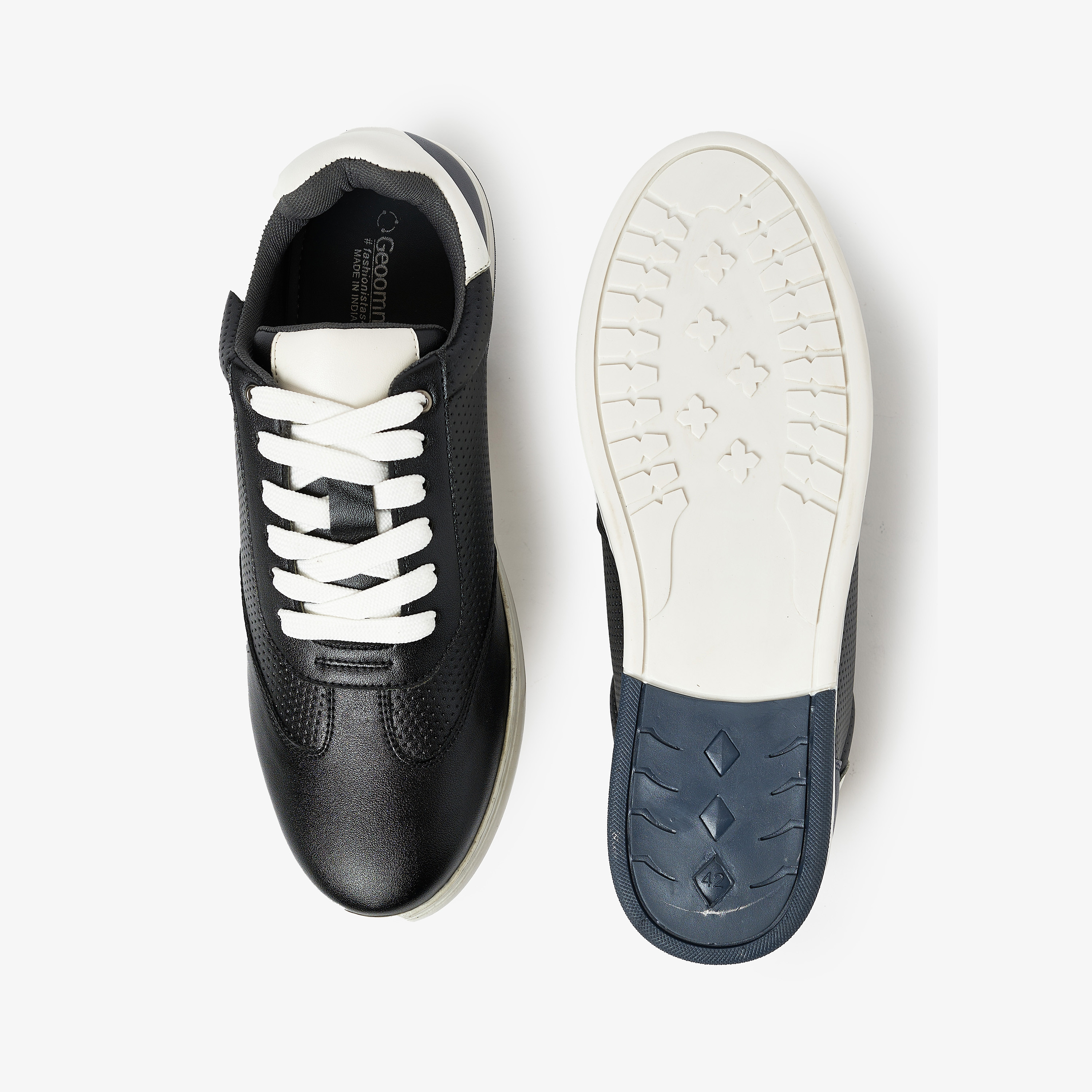 Geoomnii Men's Lace-up Low Ankle Sneakers | GEO-102-men-shoes-sneakers-image-4