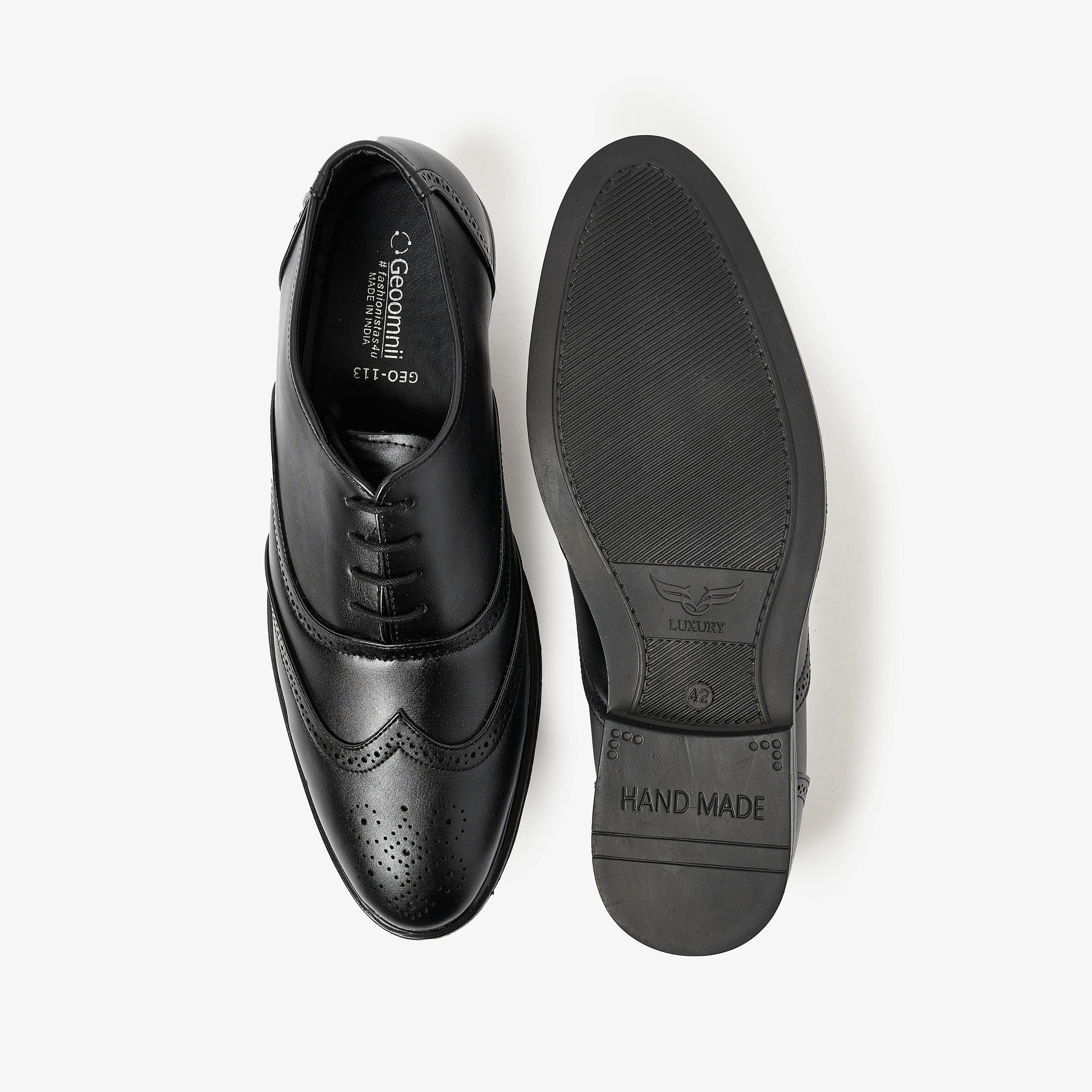 حذاء فارمل أكسفورد رجالي من جيومني برباط | GEO-113-men-shoes-formalshoes-image-4