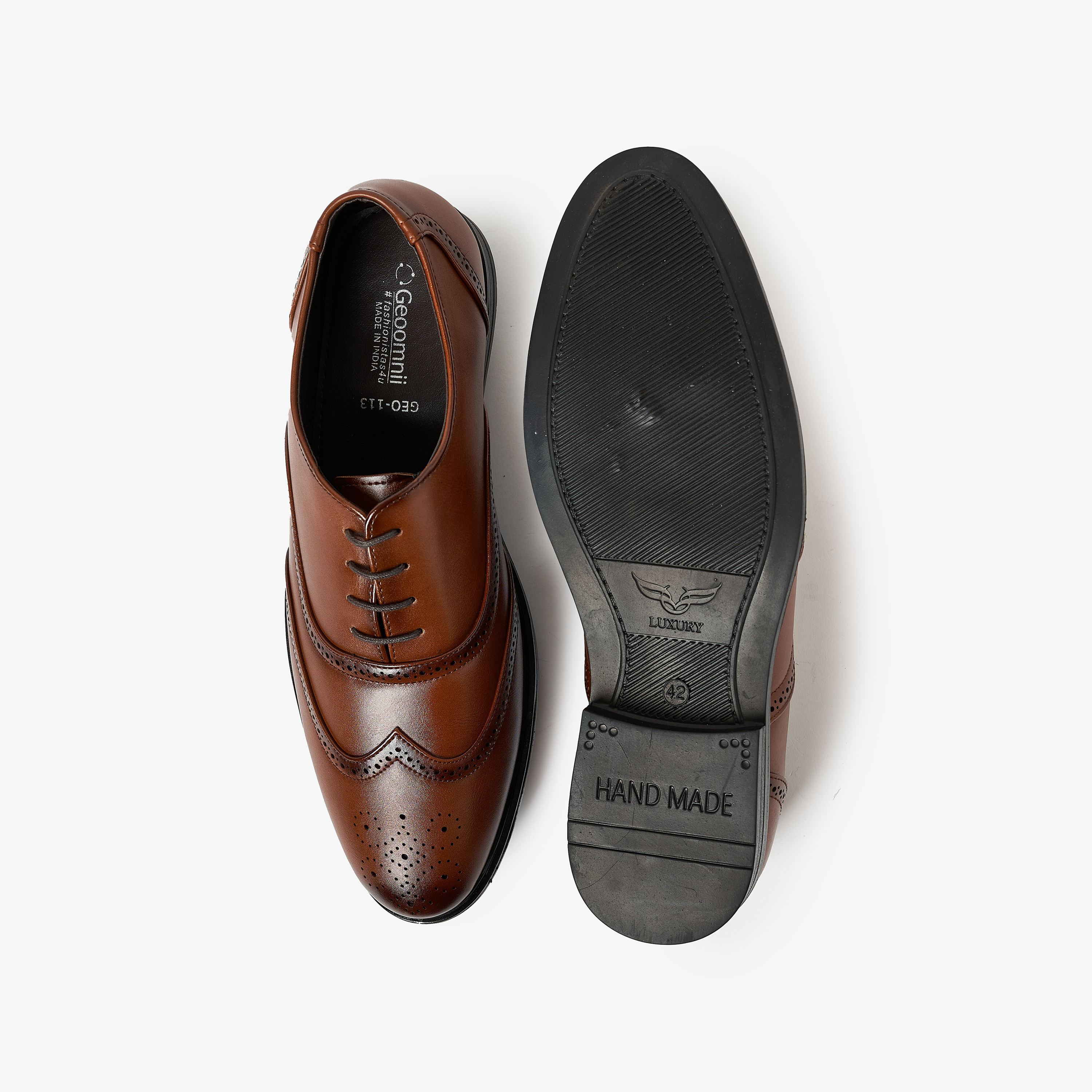 حذاء فارمل أكسفورد رجالي من جيومني برباط | GEO-113-men-shoes-formalshoes-image-9