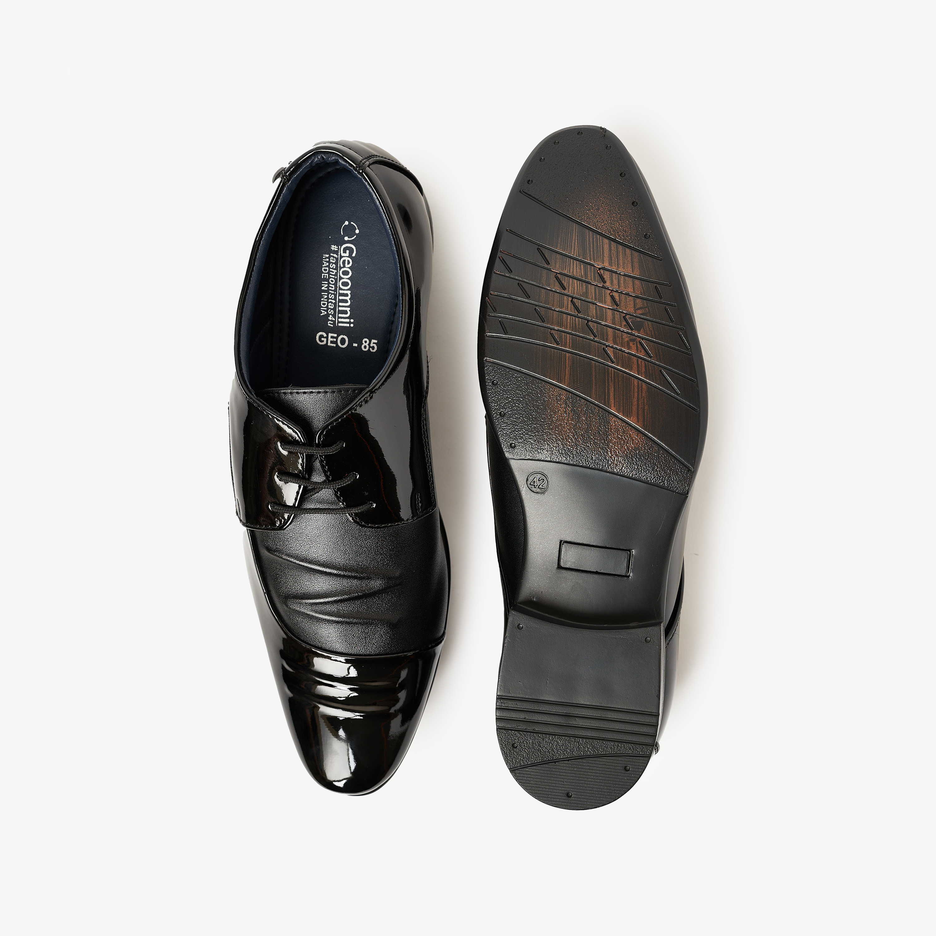 أحذية جيومني الرجالية ذات المقدمة المدببة بأربطة | GEO-85-men-shoes-formalshoes-image-4
