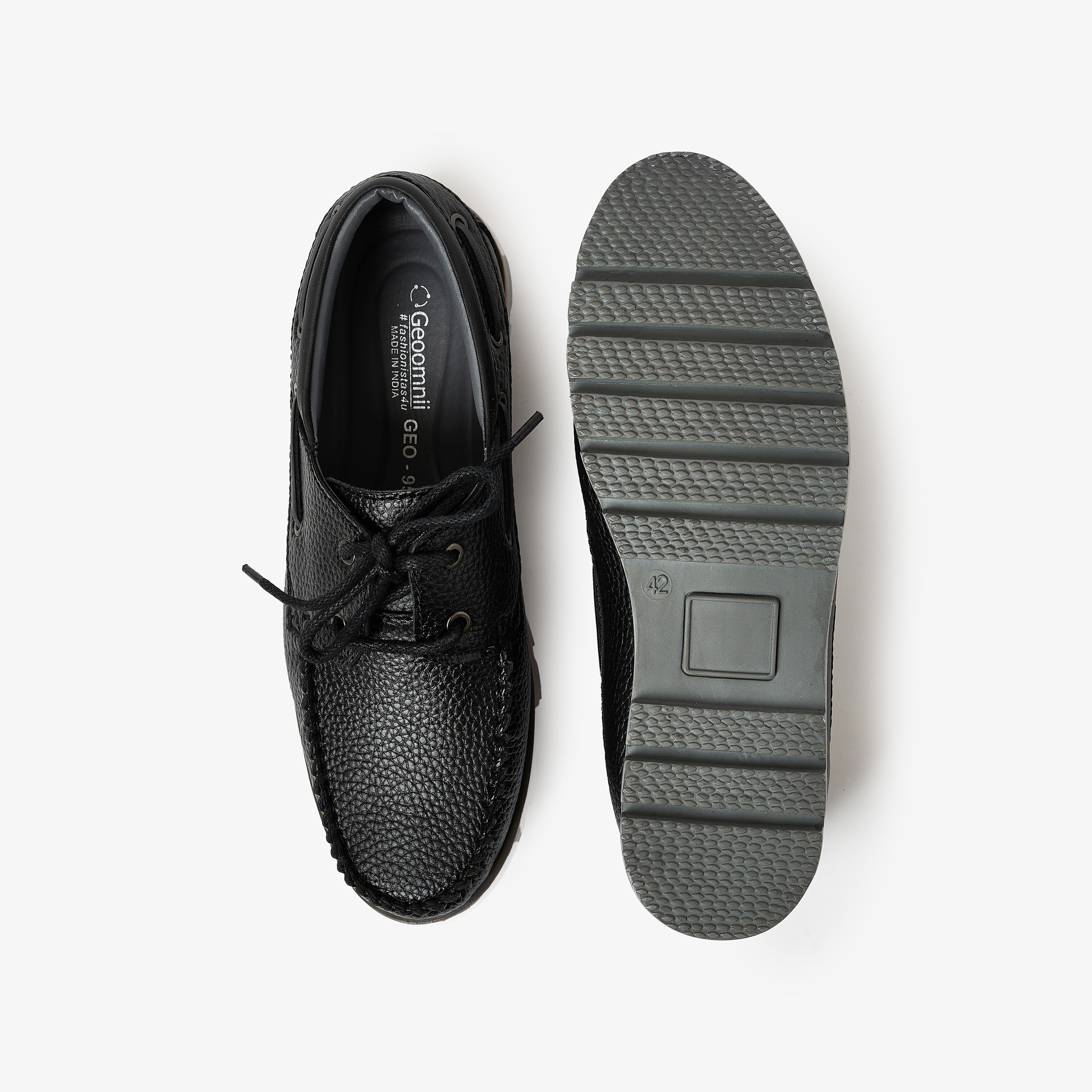 حذاء كاجوال ديربي رجالي من جيومني برباط | GEO-95-men-shoes-sneakers-image-4