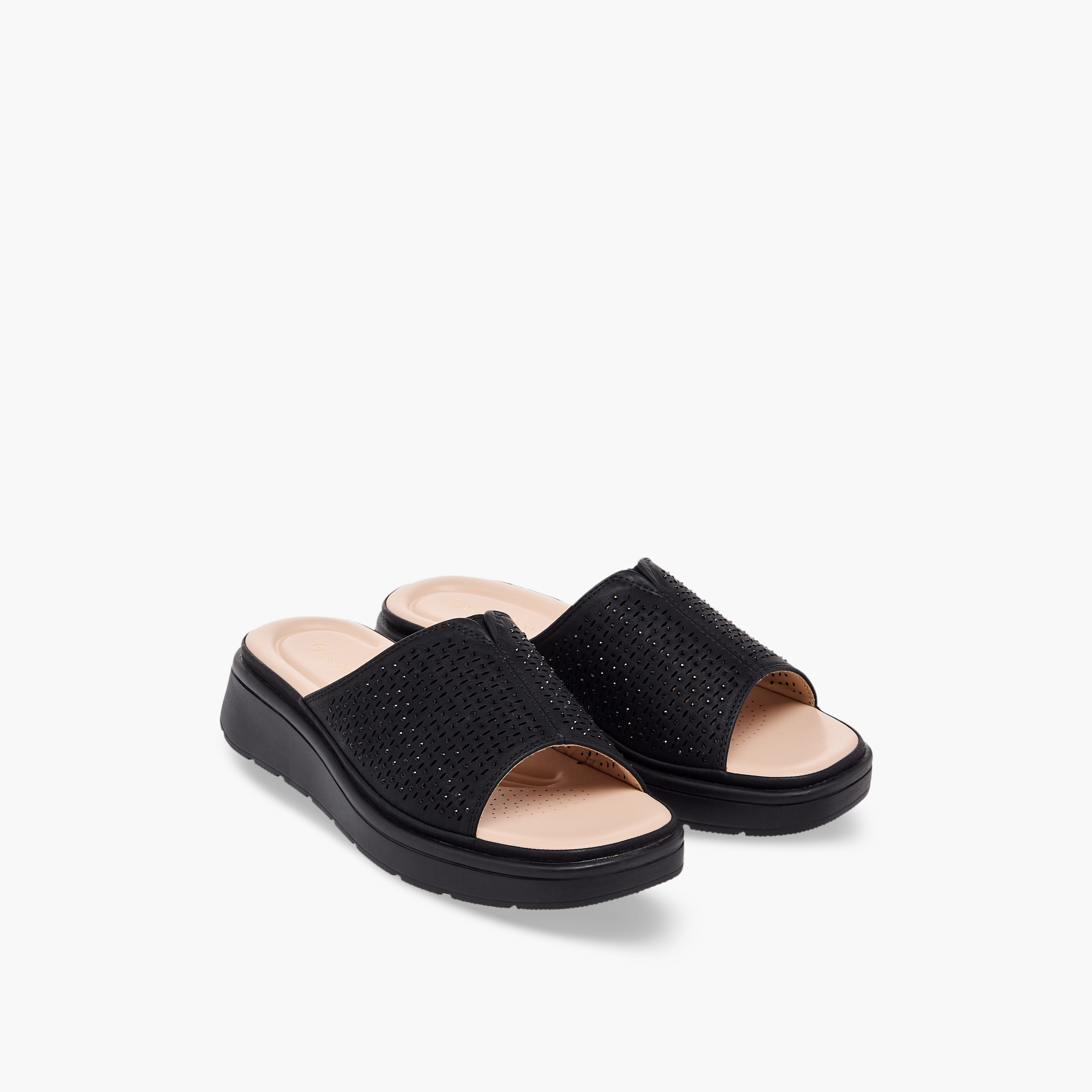 Le Confort Women Embellished Slide Sandals-women-shoes-sandals-heeled-image-1