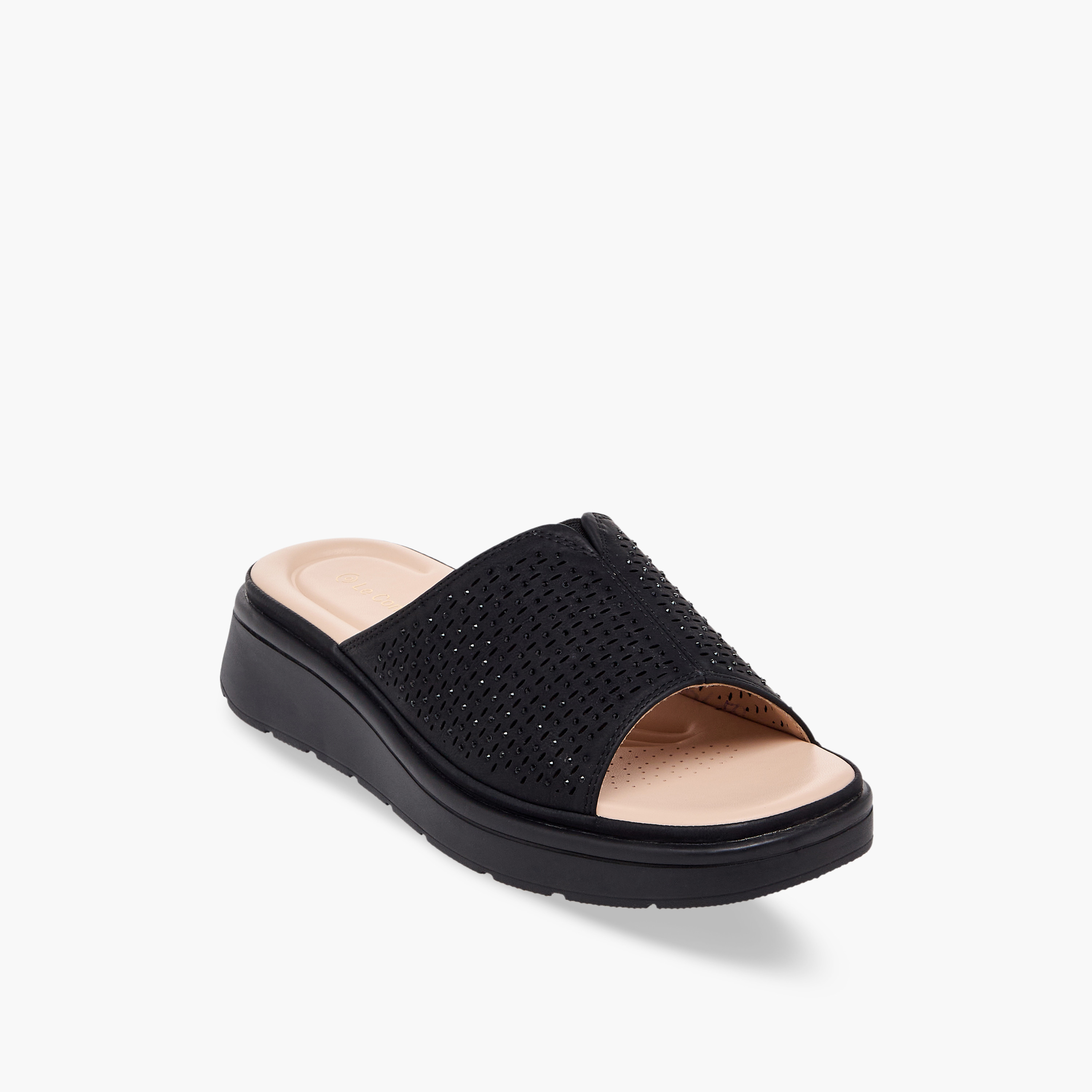 Le Confort Women Embellished Slide Sandals-women-shoes-sandals-heeled-image-2