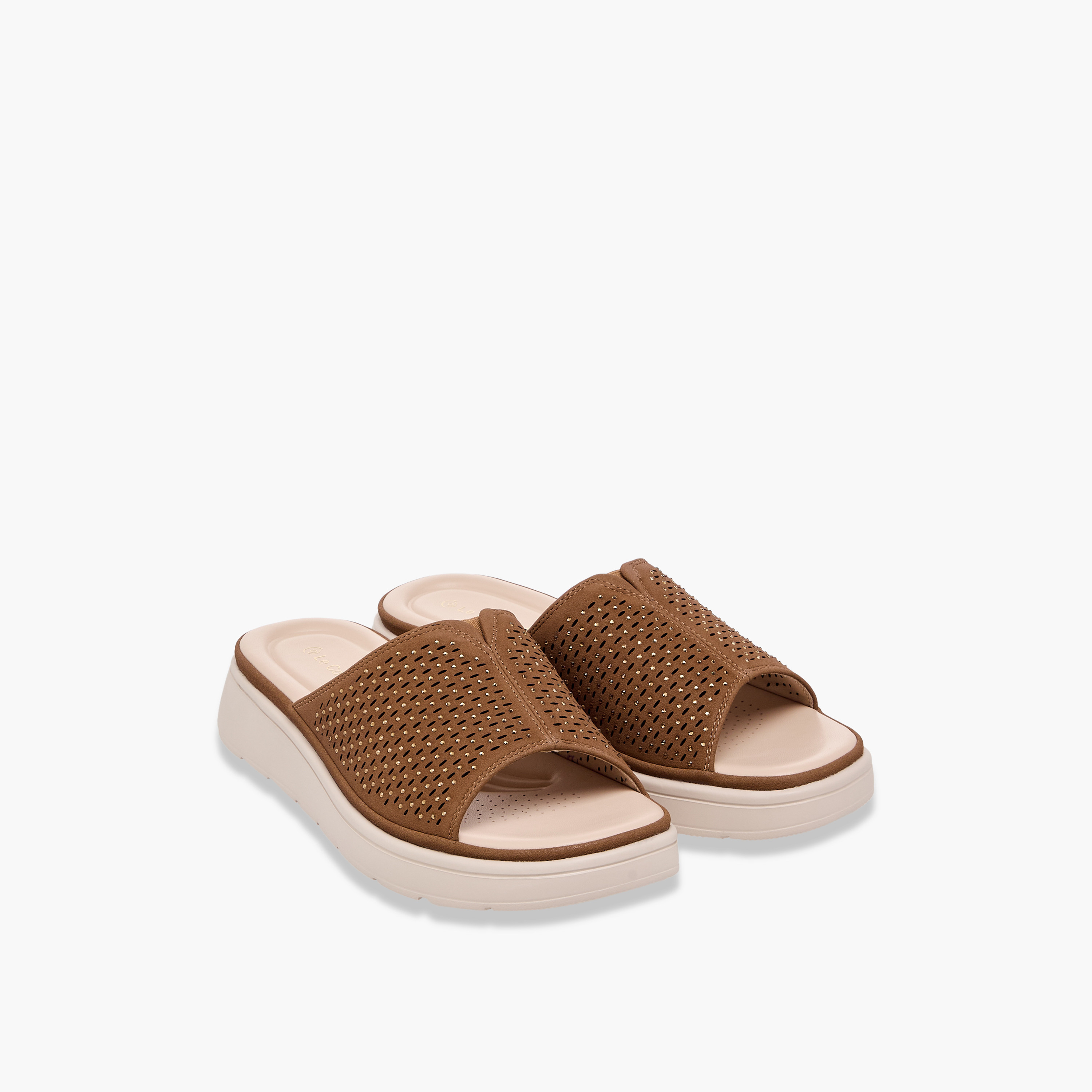 Le Confort Women Embellished Slide Sandals-women-shoes-sandals-heeled-image-1
