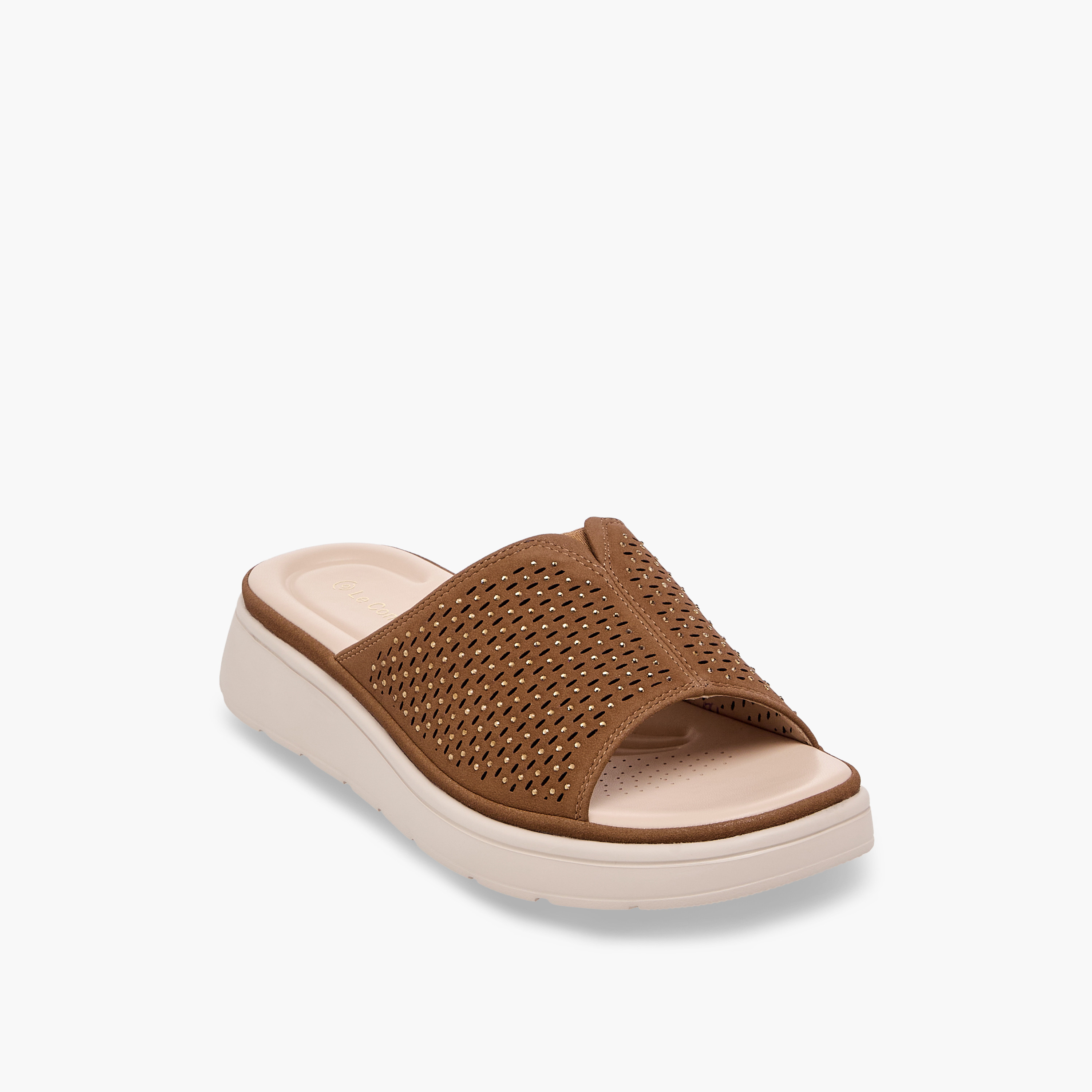 Le Confort Women Embellished Slide Sandals-women-shoes-sandals-heeled-image-2