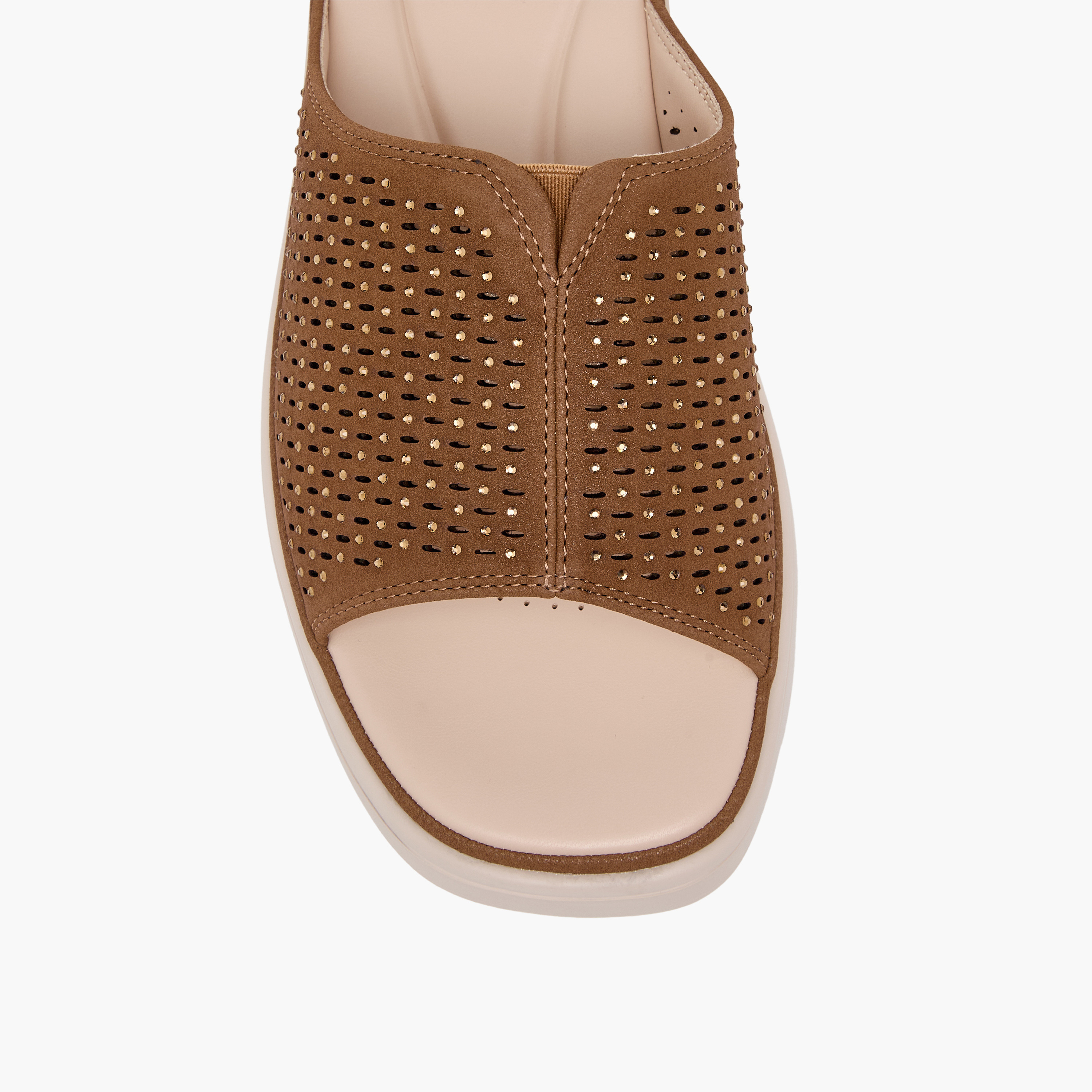 Le Confort Women Embellished Slide Sandals-women-shoes-sandals-heeled-image-7