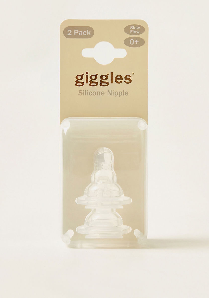 Giggles Silicone Nipples - Set of 2-Bottles and Teats-image-3