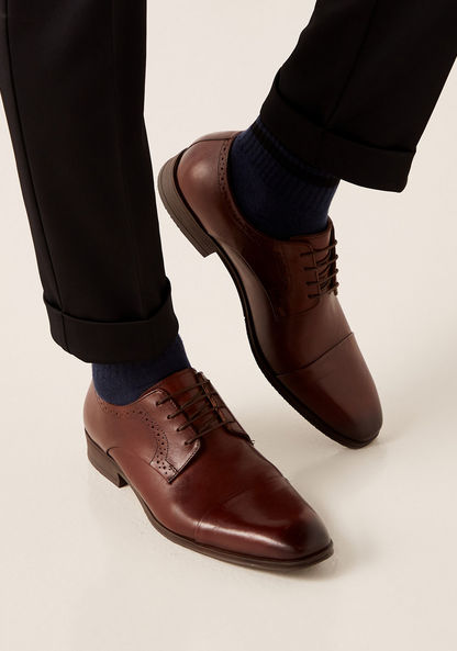 Duchini Men's Derby Shoes with Lace-Up Closure-Men%27s Formal Shoes-image-0
