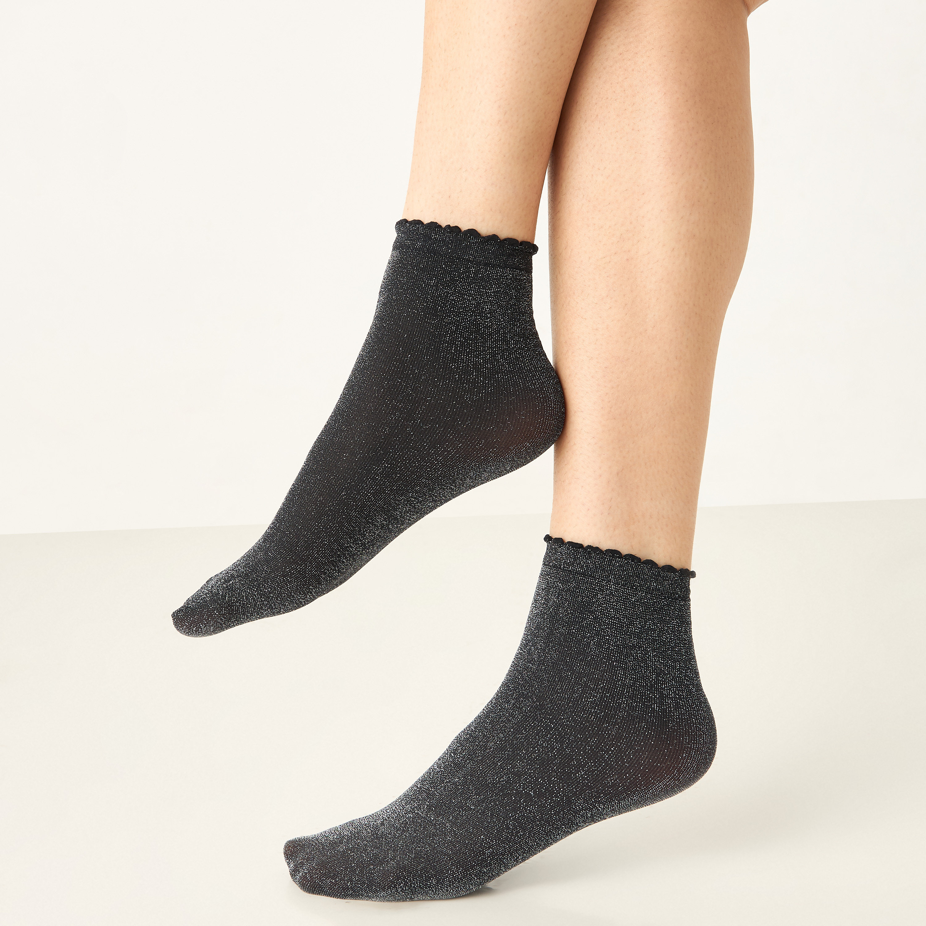 Celeste Textured Ankle Length Socks-women-socksandstockings-image-1