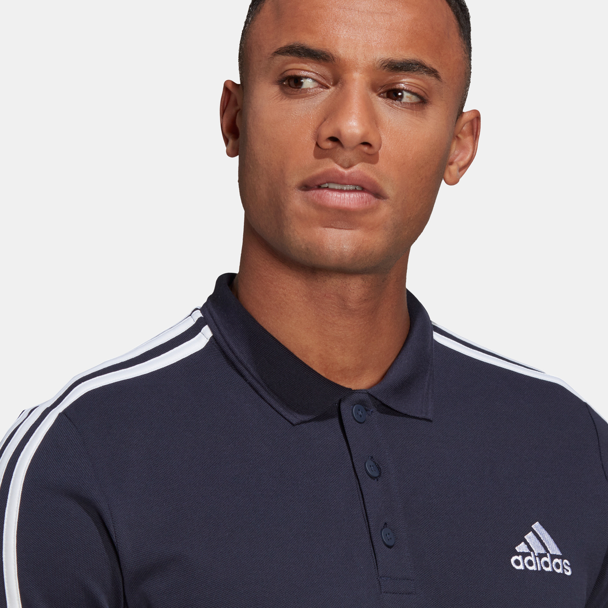 Buy Adidas Logo Embroidered Polo T shirt with Short Sleeves Splash Bahrain