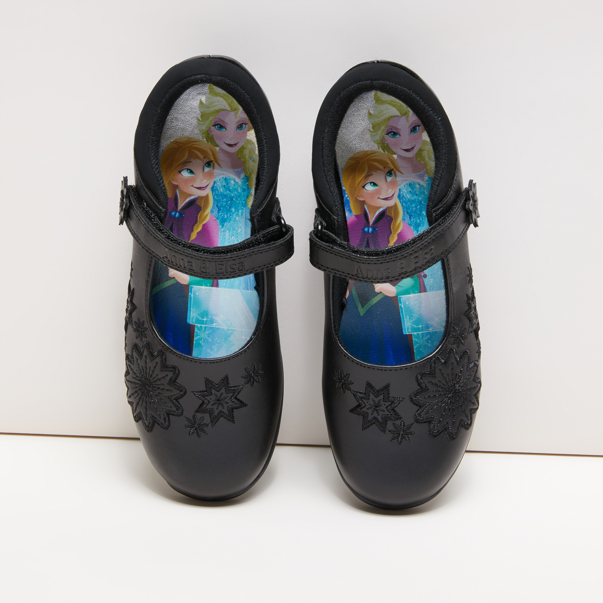 حذاء ماري جين بشريط إغلاق وتطريز فروزن-girls-shoes-schoolshoes-image-1