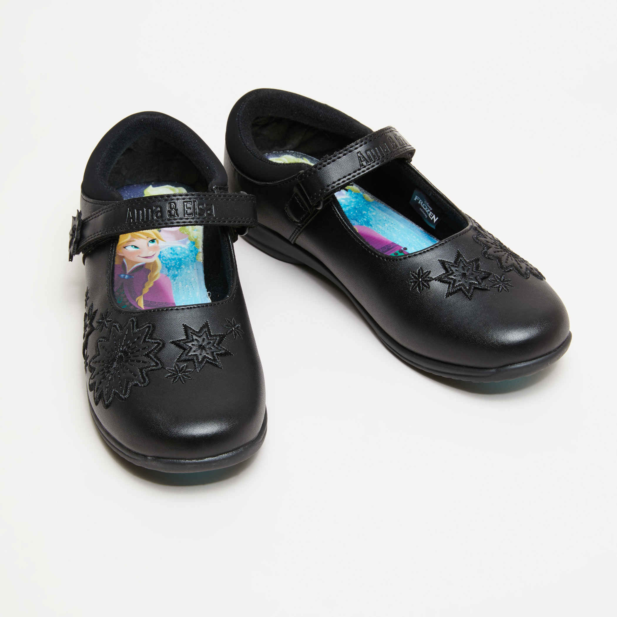 حذاء ماري جين بشريط إغلاق وتطريز فروزن-girls-shoes-schoolshoes-image-3