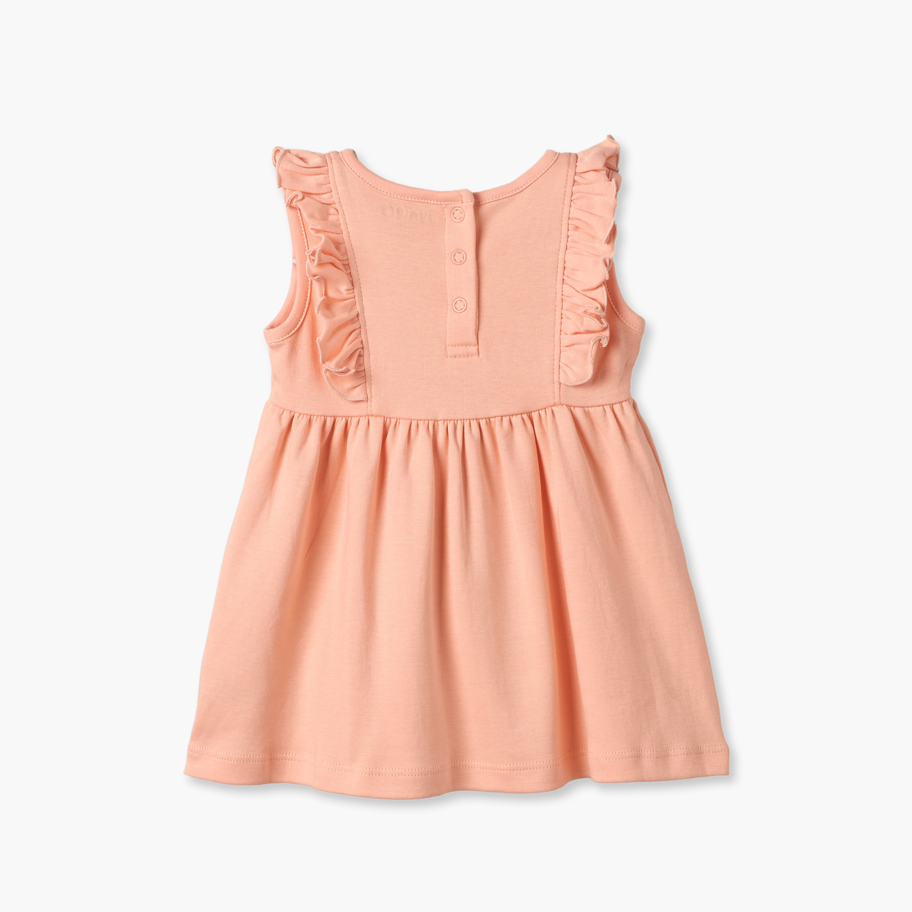 Pack of 2 Juniors Round Neck Knee Length Dress with Snap Button Closure-baby-girls-clothing-dressesandjumpsuits-image-4