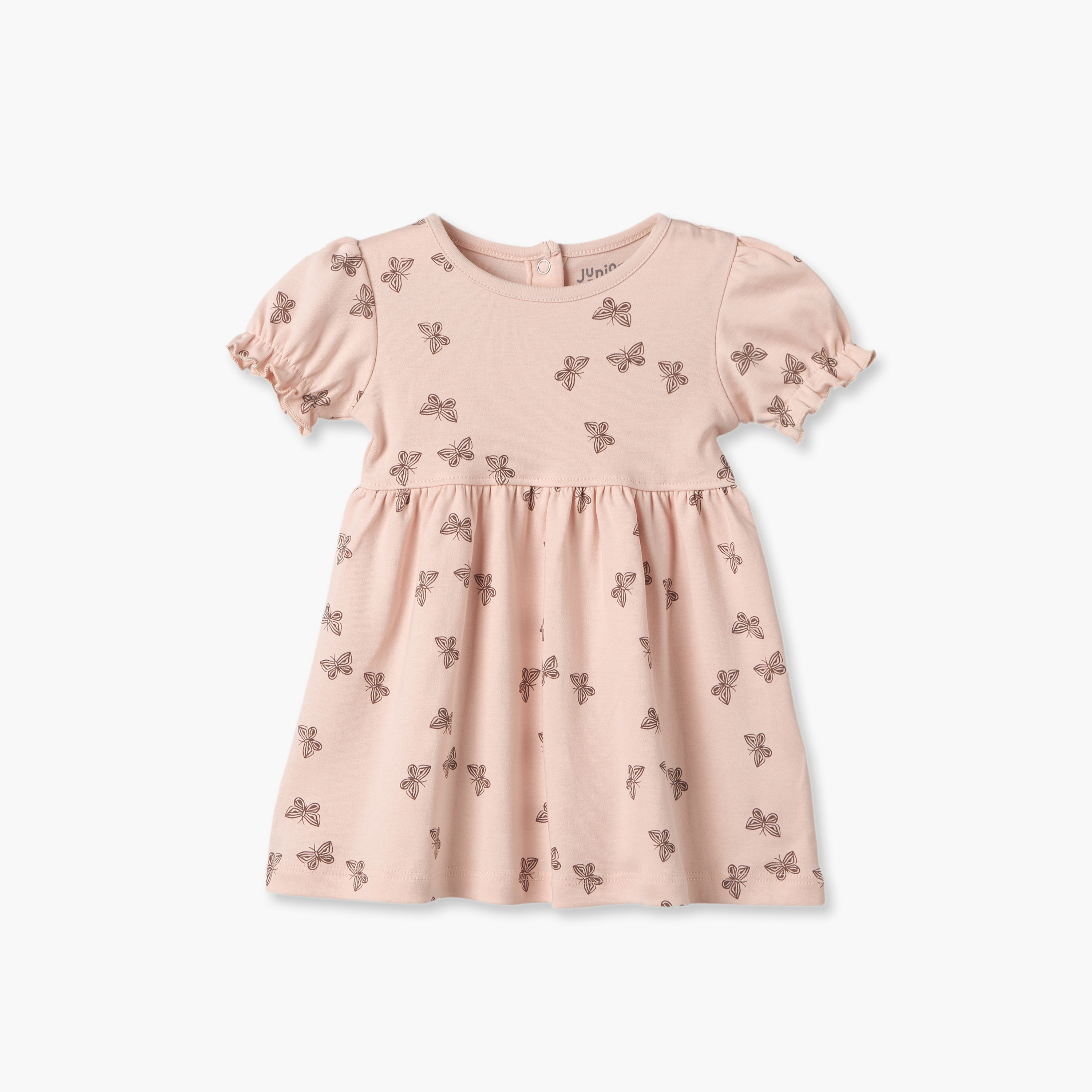 Pack of 2 Juniors Round Neck Knee Length Dress with Snap Button Closure-baby-girls-clothing-dressesandjumpsuits-image-5