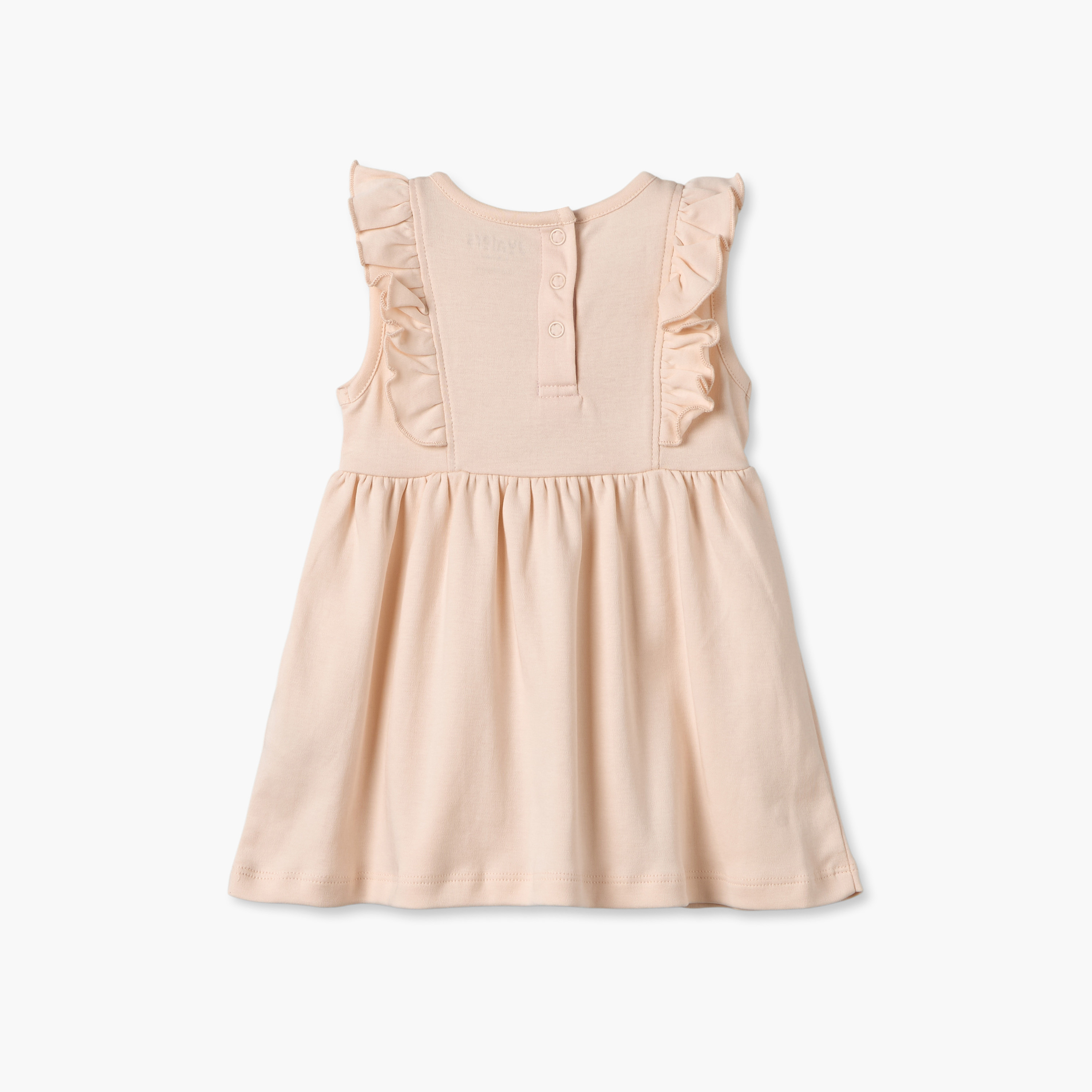 Pack of 2 Juniors Round Neck Knee Length Dress with Snap Button Closure-baby-girls-clothing-dressesandjumpsuits-image-4