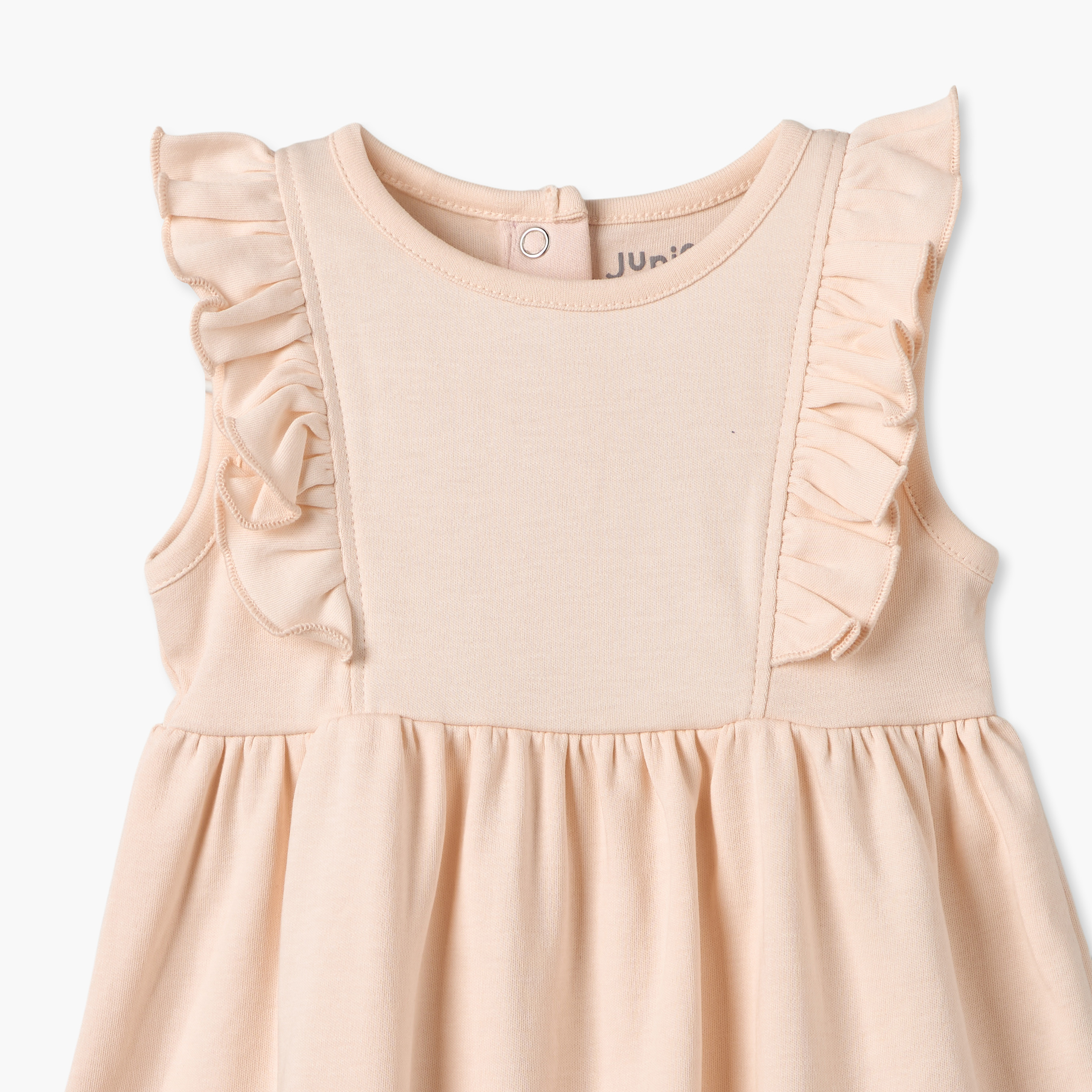Pack of 2 Juniors Round Neck Knee Length Dress with Snap Button Closure-baby-girls-clothing-dressesandjumpsuits-image-7