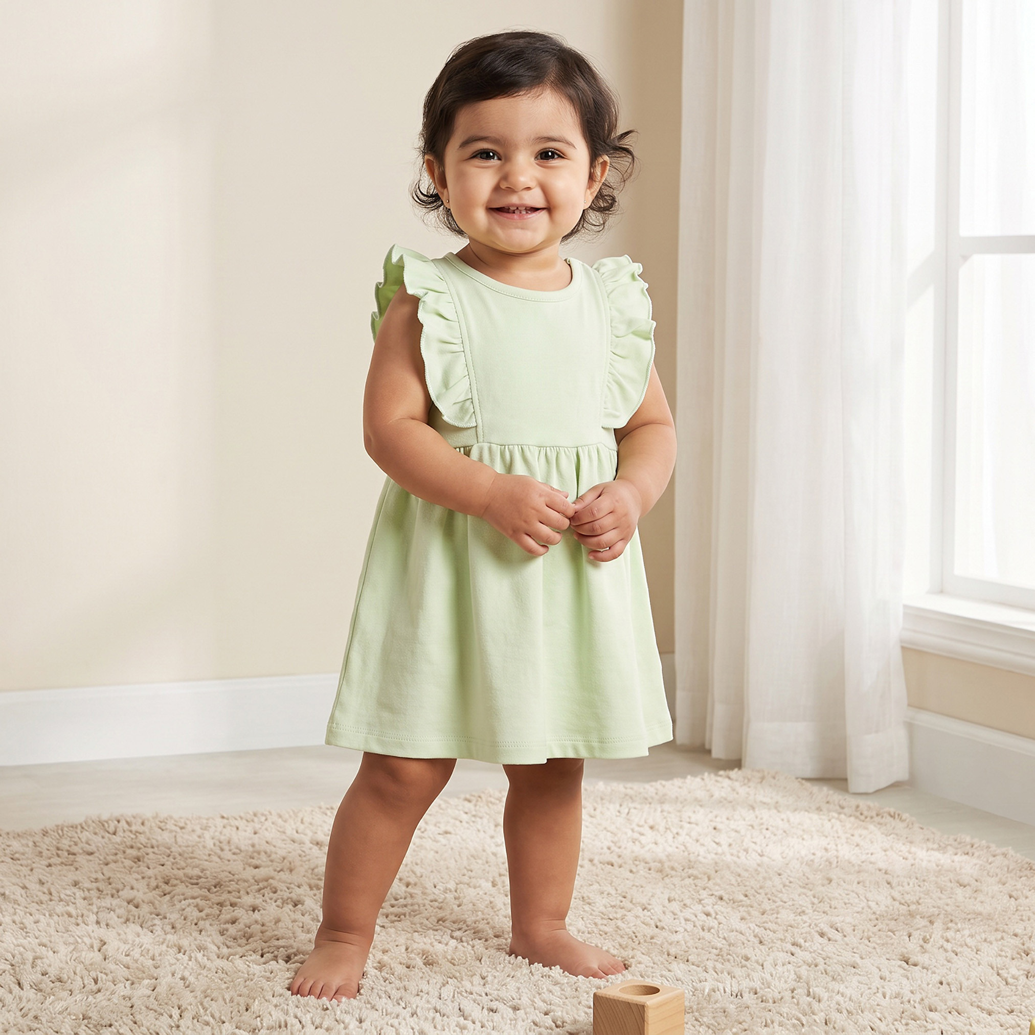 طقم فساتين بطول الركبة وياقة مستديرة وأزرار إغلاق كباسة قطعتين من جونيورز-baby-girls-clothing-dressesandjumpsuits-image-2