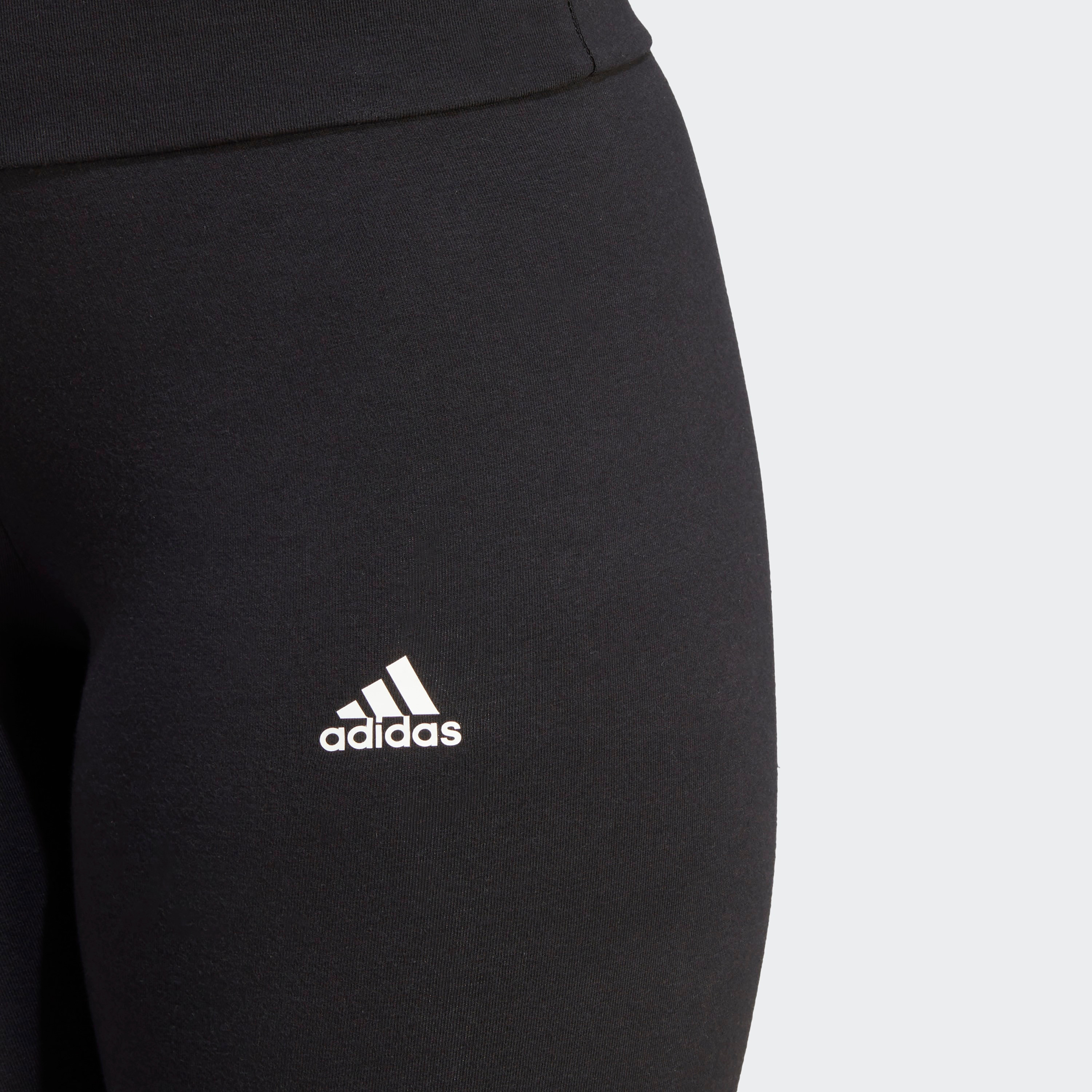 بنطلون ضيق للنساء بشعار اسنشيالز عالي الخصر من اديداس| او اي-women-clothing-bottoms-leggings-image-11