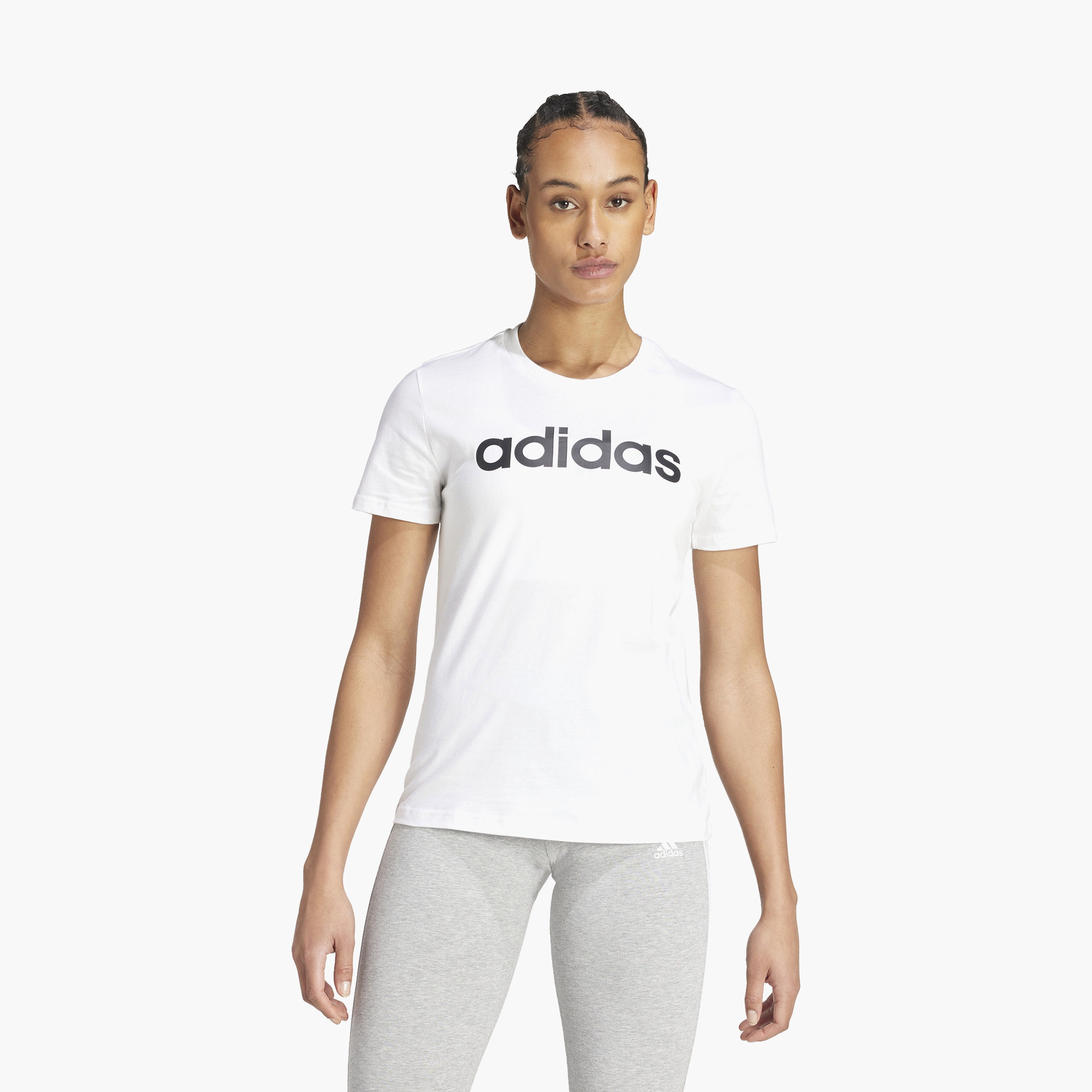 تيشيرت نسائي بشعار إسينشالز سليم من أديداس | OE-sports-women-clothing-tshirtsandvests-image-1