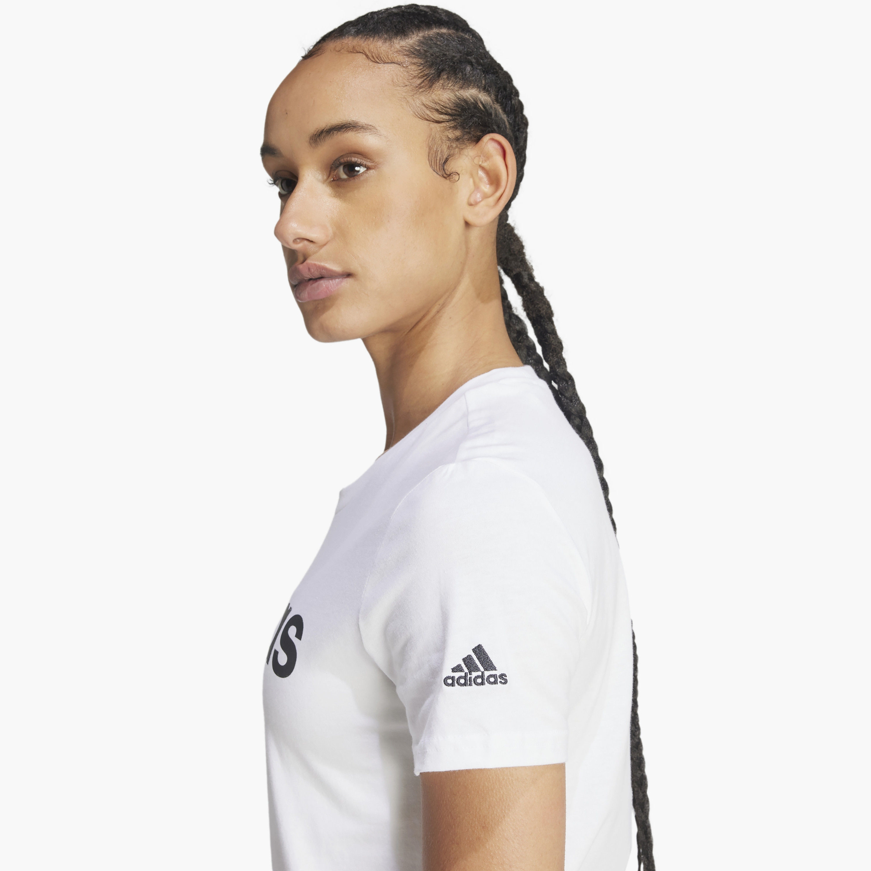 تيشيرت نسائي بشعار إسينشالز سليم من أديداس | OE-sports-women-clothing-tshirtsandvests-image-4