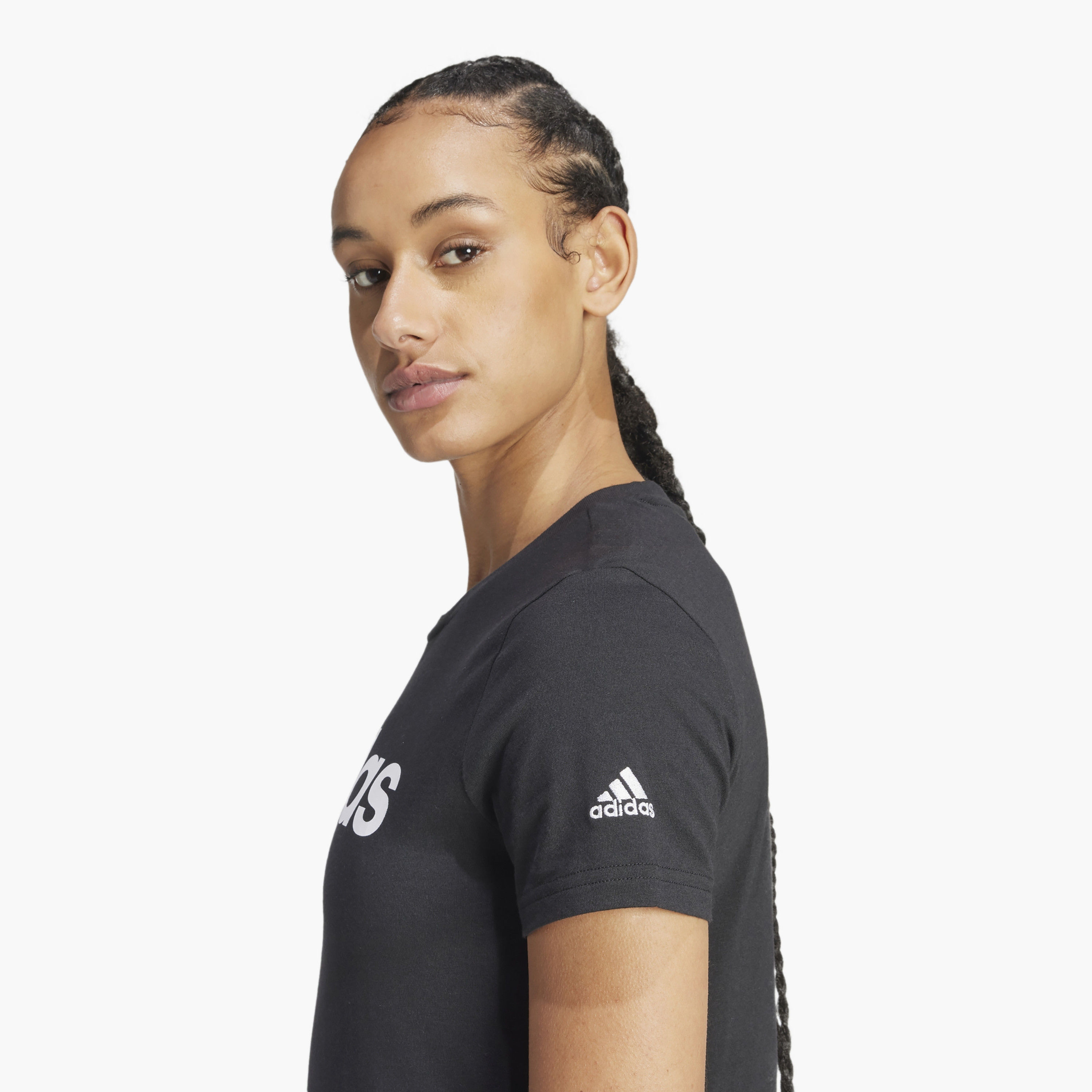 تيشيرت نسائي بشعار إسينشالز سليم من أديداس | OE-sports-women-clothing-tshirtsandvests-image-11