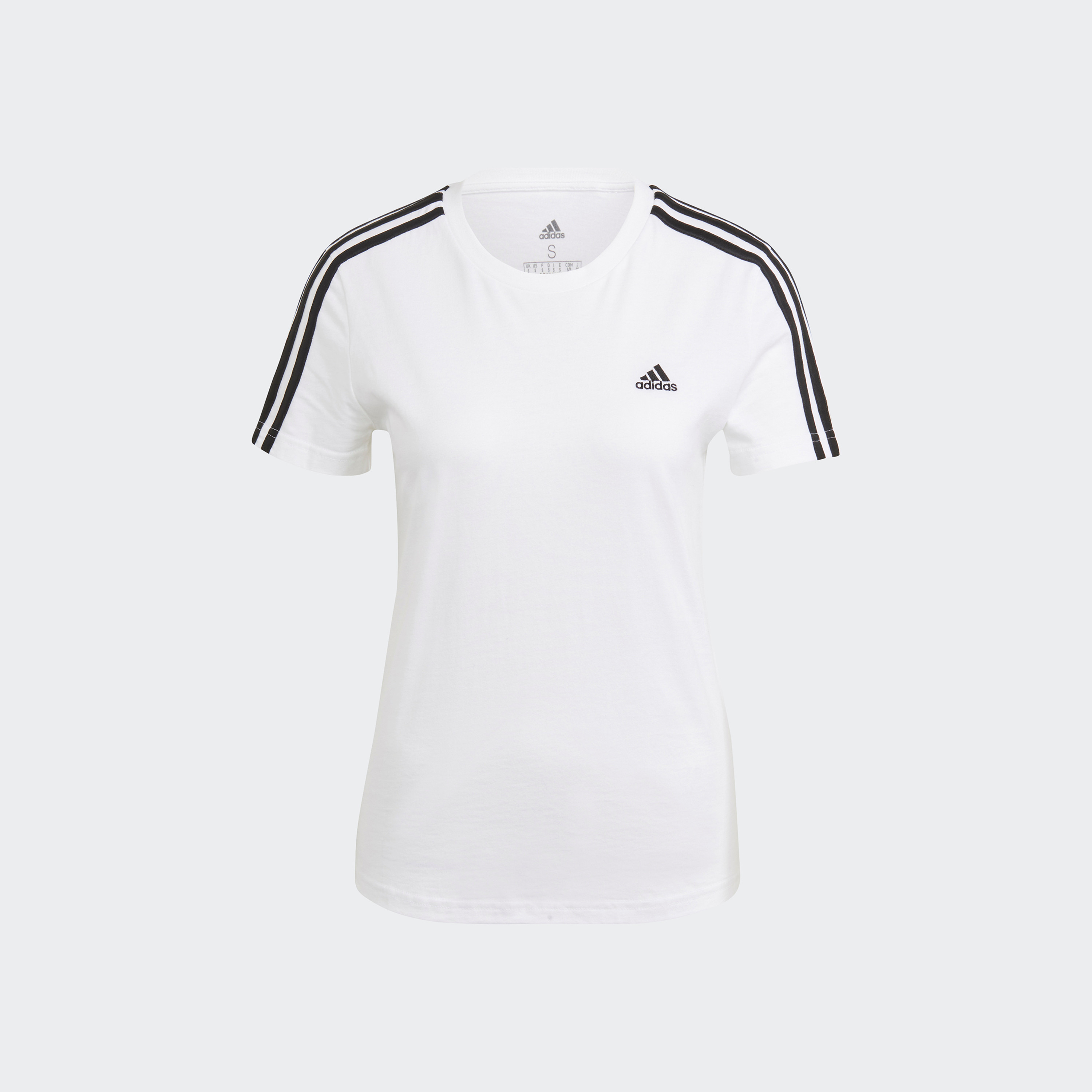 سروال رياضي اسنشيال ضئيل بثلاثة خطوط من اديداس للنساء | او اي-sports-women-clothing-tshirtsandvests-image-1