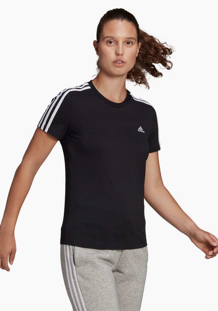 Adidas Women's Logo Print Crew Neck T-shirt - GL0784-T Shirts & Vests-image-1