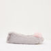 Textured Slip-On Bedroom Shoes with Pom Pom Accent-Girl%27s Bedroom Slippers-thumbnail-0