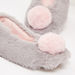 Textured Slip-On Bedroom Shoes with Pom Pom Accent-Girl%27s Bedroom Slippers-thumbnail-2