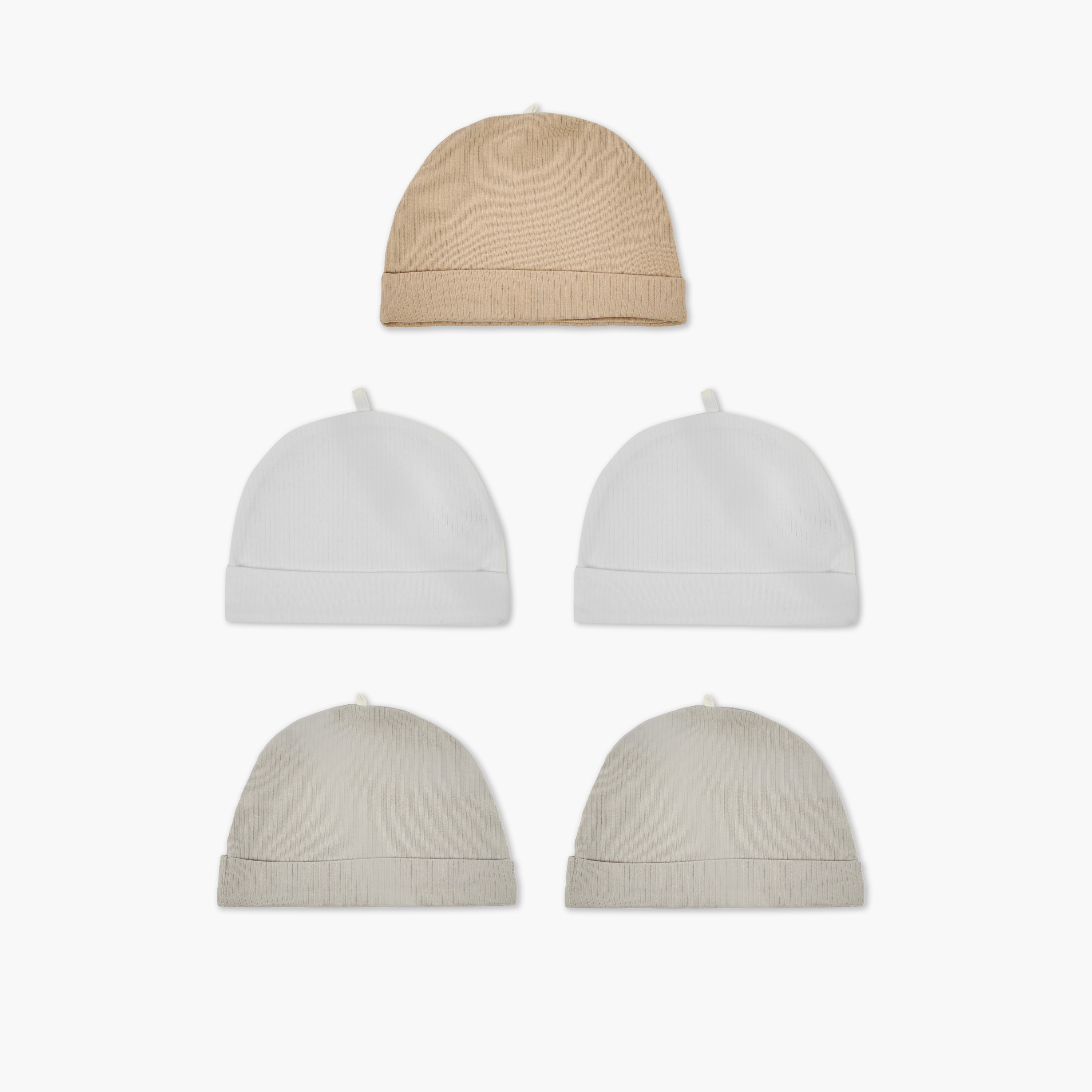 قبعة بتصميم مضلع من جلو - عبوة من 5 قطع-baby-girls-accessories-caps-image-1