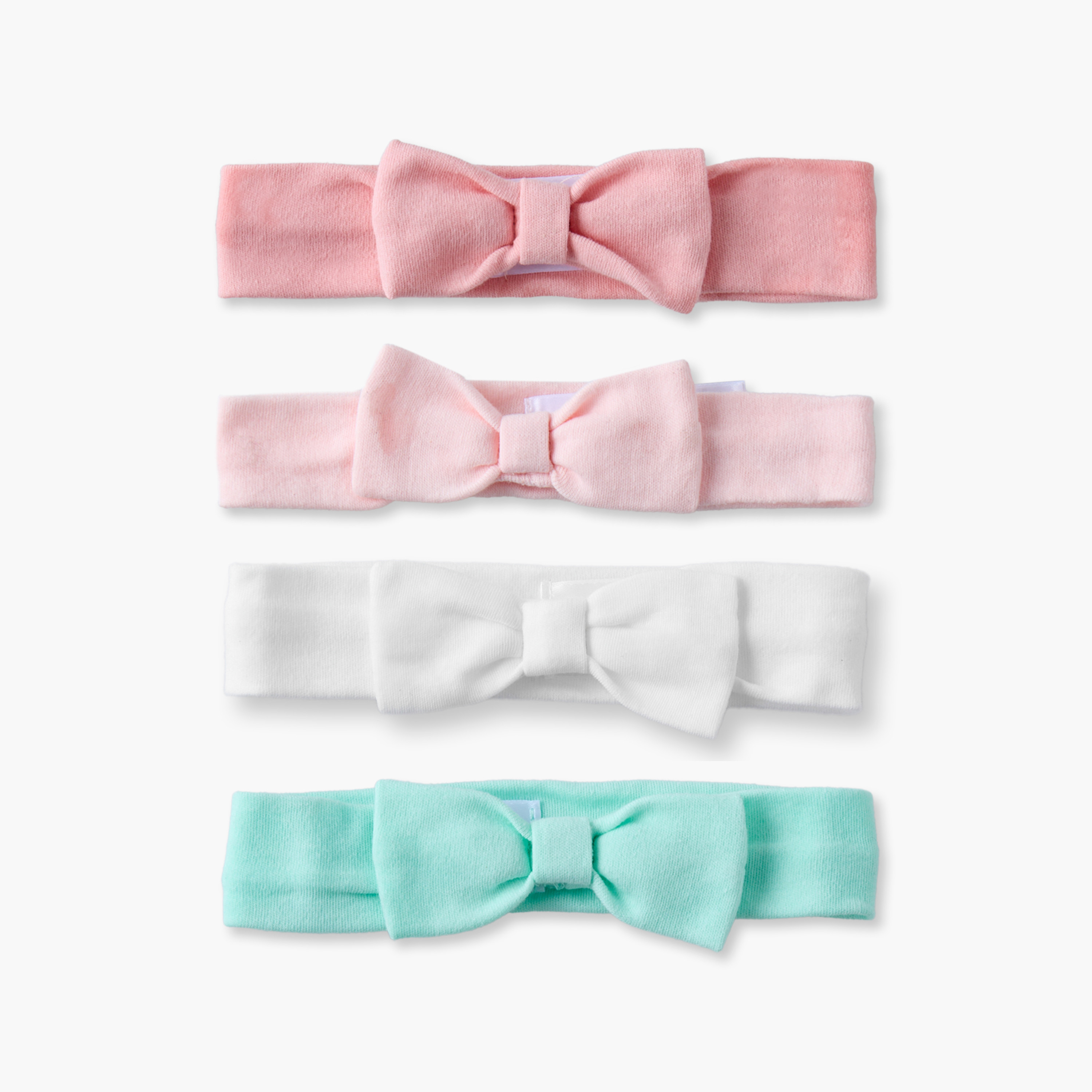 طقم عصابات رأس مع تفاصيل فيونكة من جلو - 4 قطع-baby-girls-accessories-hairaccessories-image-1