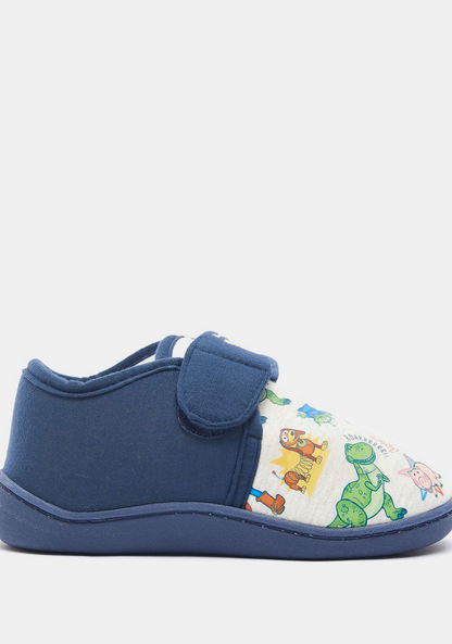 Toy Story Print Shoes with Hook and Loop Closure-Boy%27s Bedroom Slippers-image-0