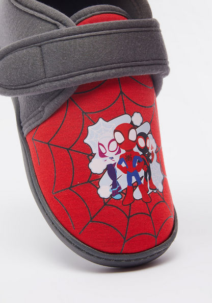 Spider-Man Print Shoes with Hook and Loop Closure-Boy%27s Bedroom Slippers-image-3