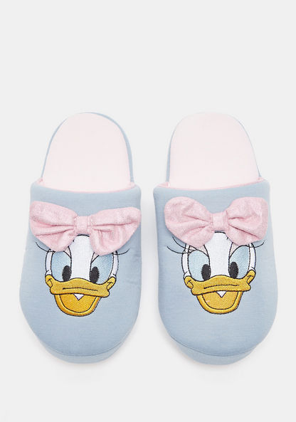 Disney Daisy Duck Closed Toe Slip-On Bedroom Slippers-Girl%27s Bedroom Slippers-image-0