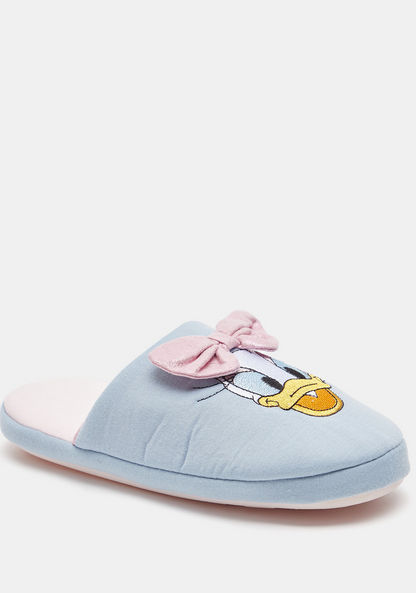Disney Daisy Duck Closed Toe Slip-On Bedroom Slippers-Girl%27s Bedroom Slippers-image-2
