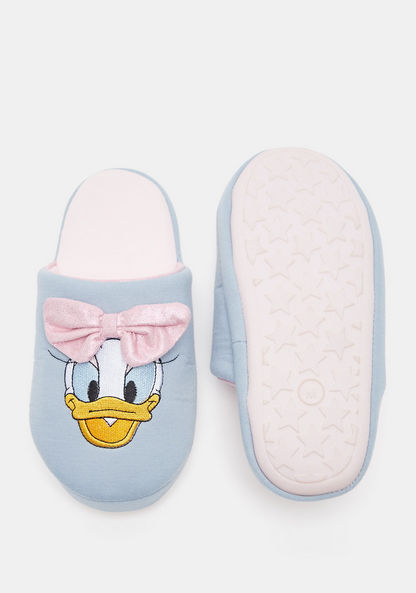 Disney Daisy Duck Closed Toe Slip-On Bedroom Slippers-Girl%27s Bedroom Slippers-image-5