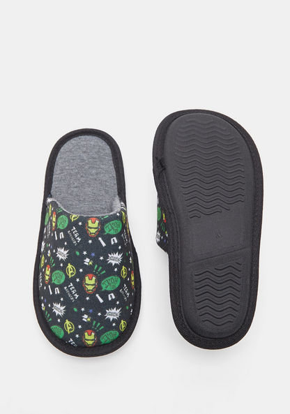 Marvel Printed Bedroom Slide Slippers-Boy%27s Bedroom Slippers-image-5