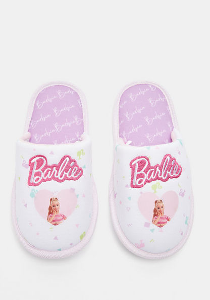 Barbie Printed Slip-On Bedroom Slide Slippers