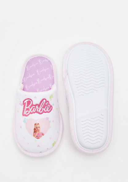 Barbie Printed Slip-On Bedroom Slide Slippers