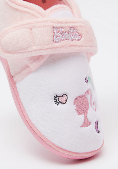 Barbie Embroidered Shoes with Hook and Loop Closure