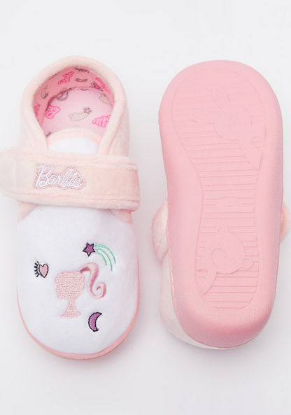Barbie Embroidered Shoes with Hook and Loop Closure