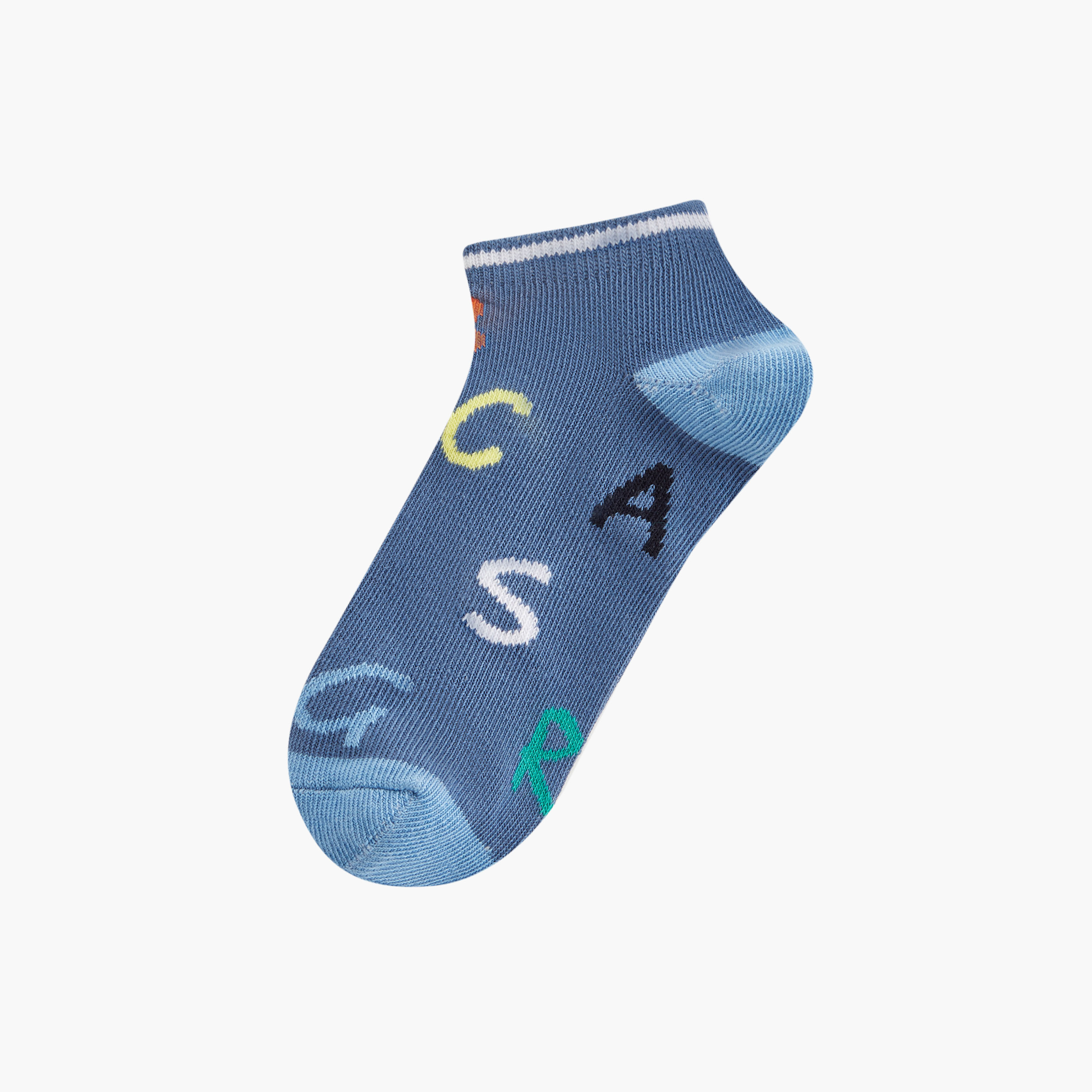 طقم جوارب بطول الكاحل 5 أزواج متنوعة من جونيورز-girls-accessories-socks-image-2