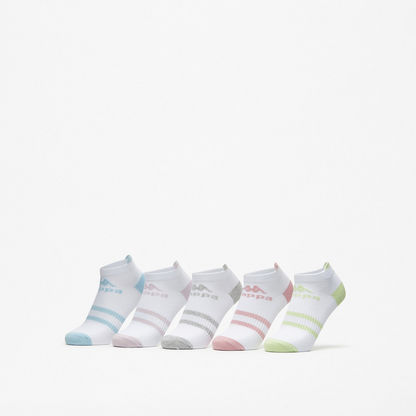 Kappa Logo Print Ankle Length Socks - Set of 5-Women%27s Socks-image-0