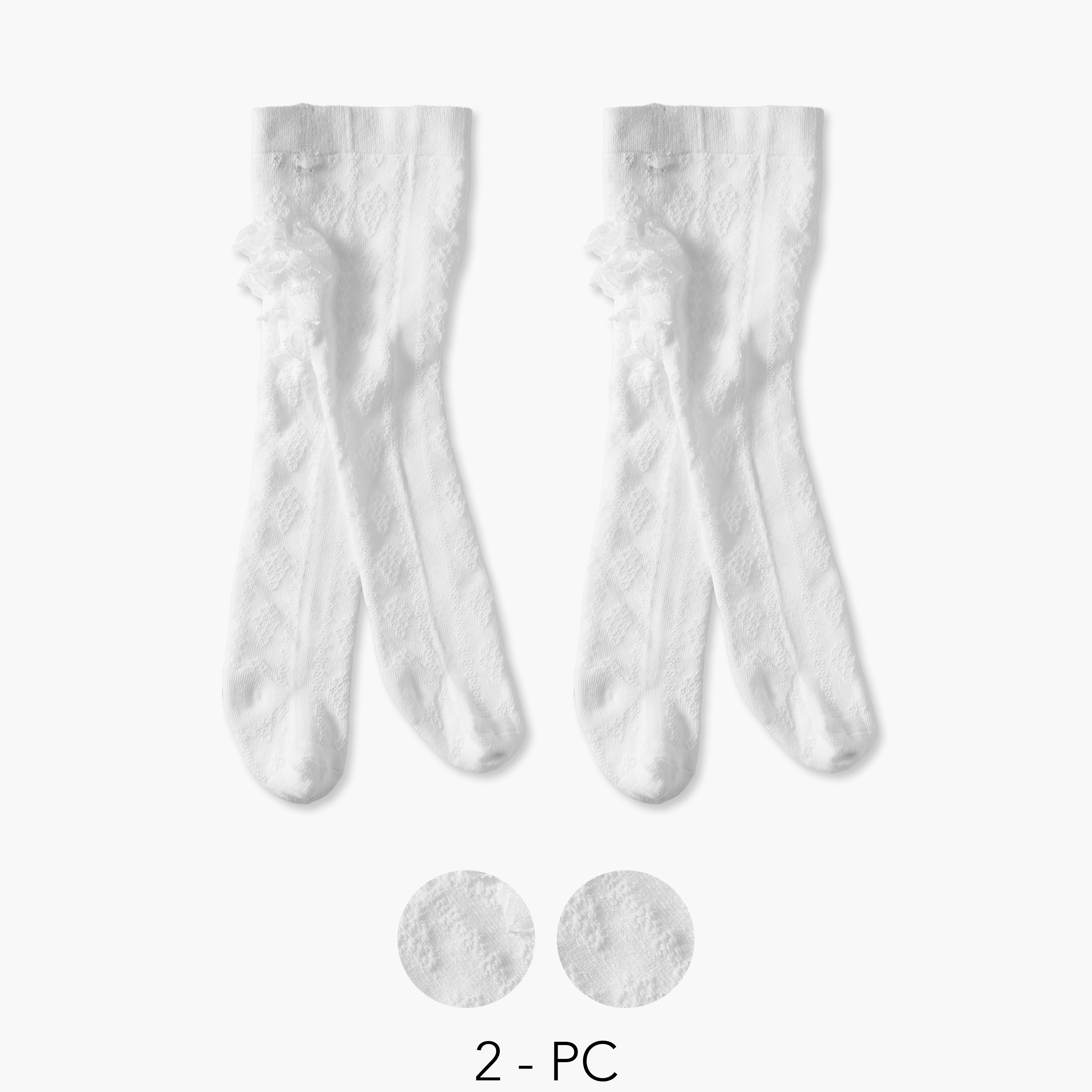 Pack of 2 Gloo Baby Girls Tights with Ruffle Detail-baby-girls-accessories-socks-image-1