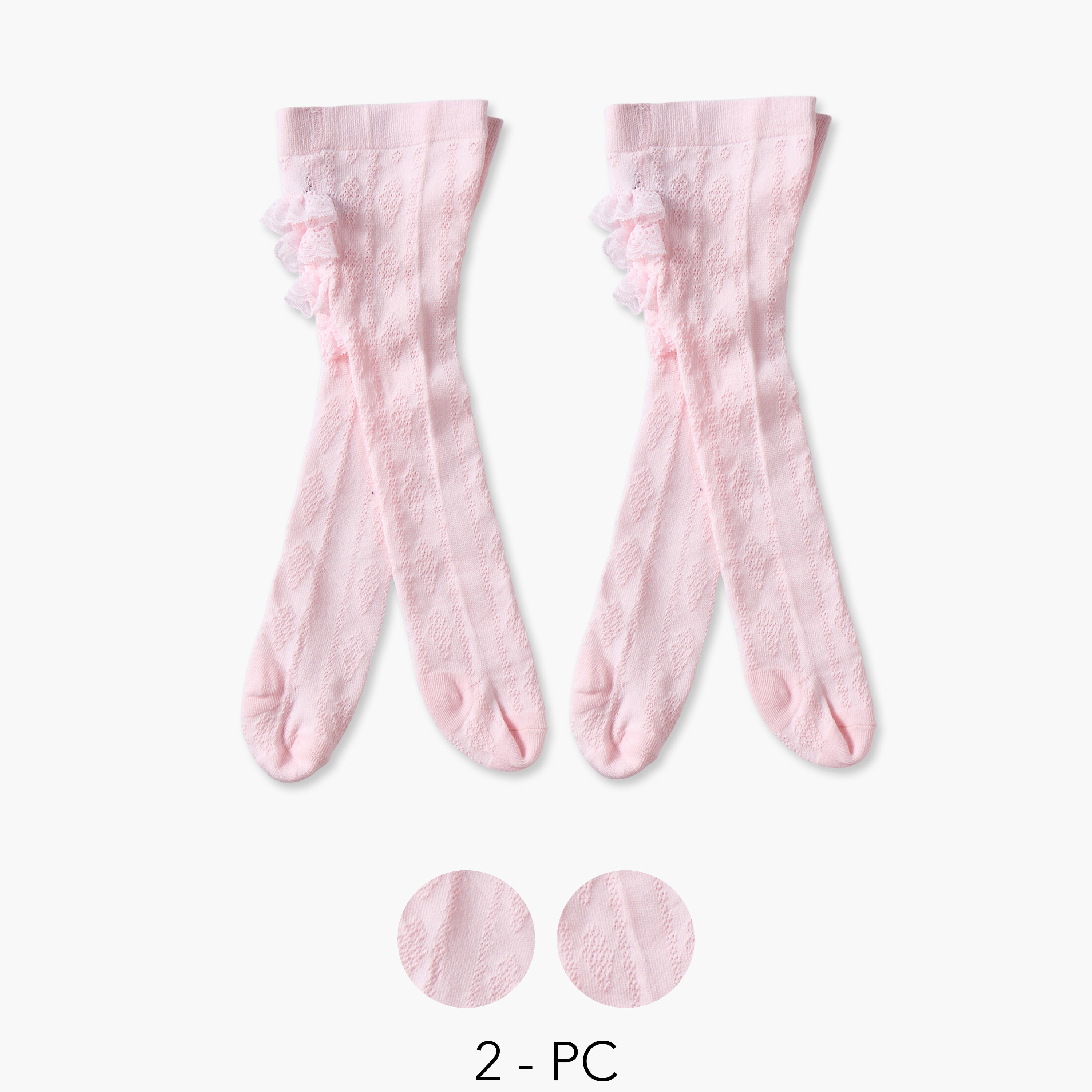Pack of 2 Gloo Baby Girls Tights with Ruffle Detail-baby-girls-accessories-socks-image-1