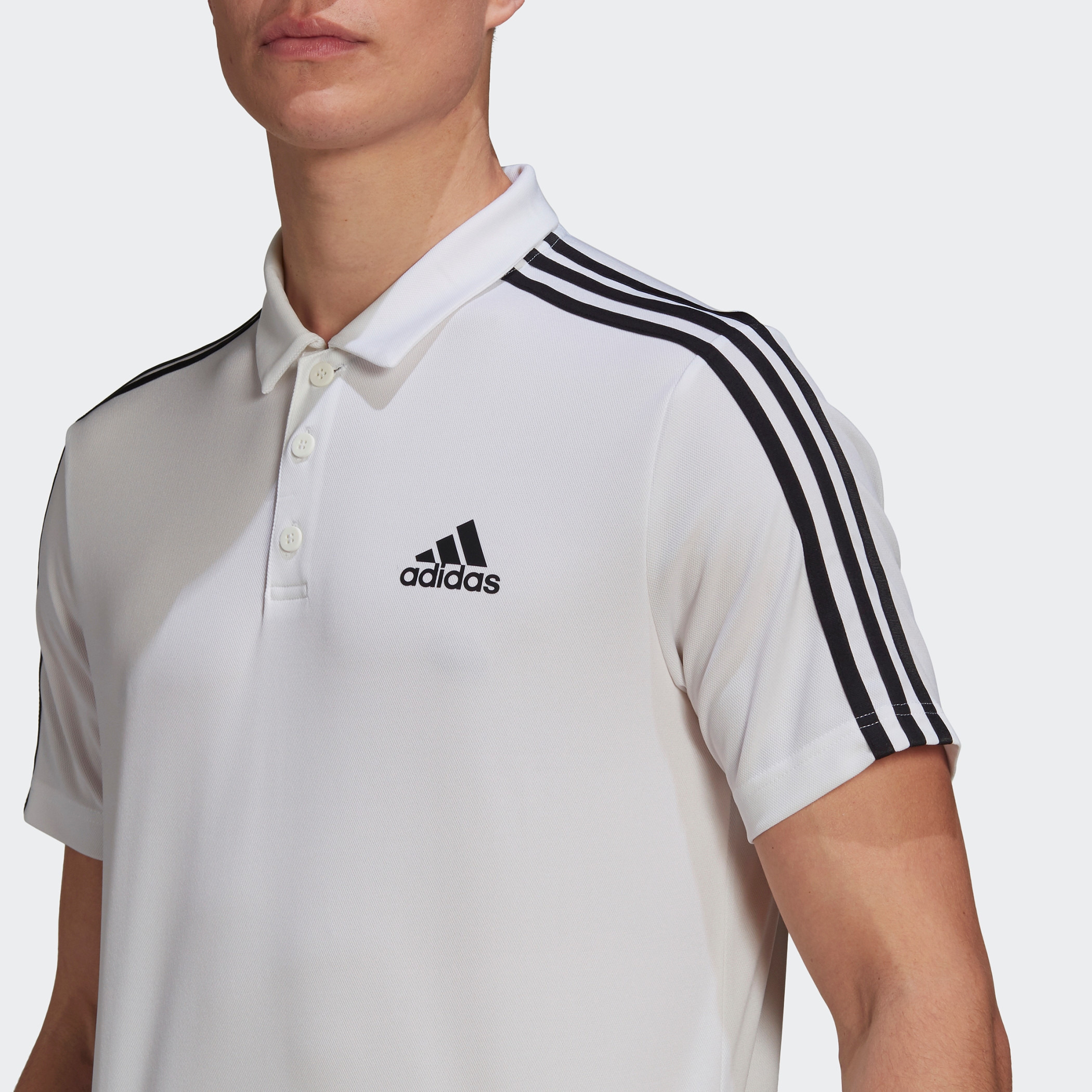 تي شيرت بولو رجالي مع 3 أشرطة من اديداس ام 3 اس بي اس-men-clothing-sportswearandactivewear-tshirtsandpolos-image-4